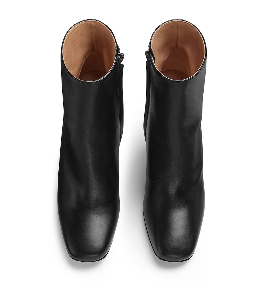 Calfskin Heeled Ankle Boots 90 NERO/NERO Image 3