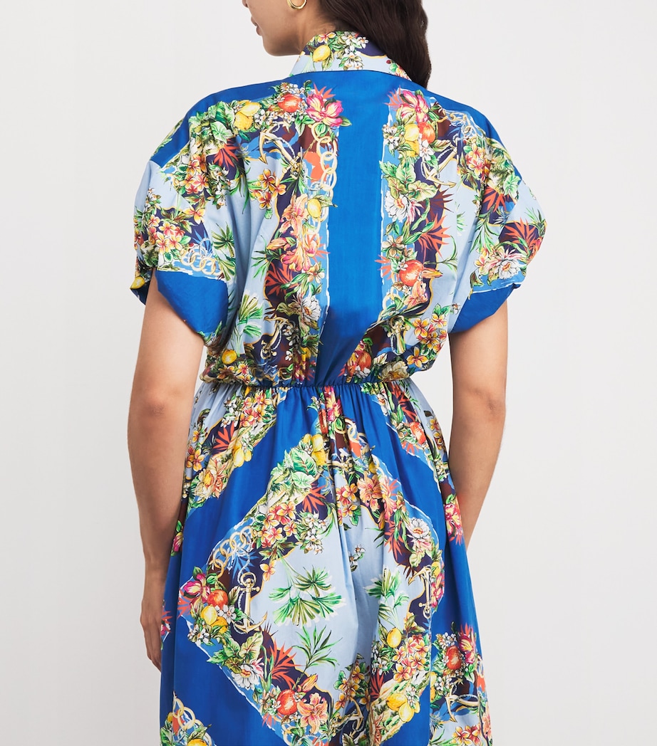 Cotton Floral Midi Dress MULTICOLOR FLORAL Image 4