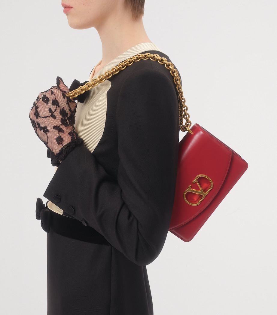 Valentino Garavani Small Leather Vain Shoulder Bag Image 2