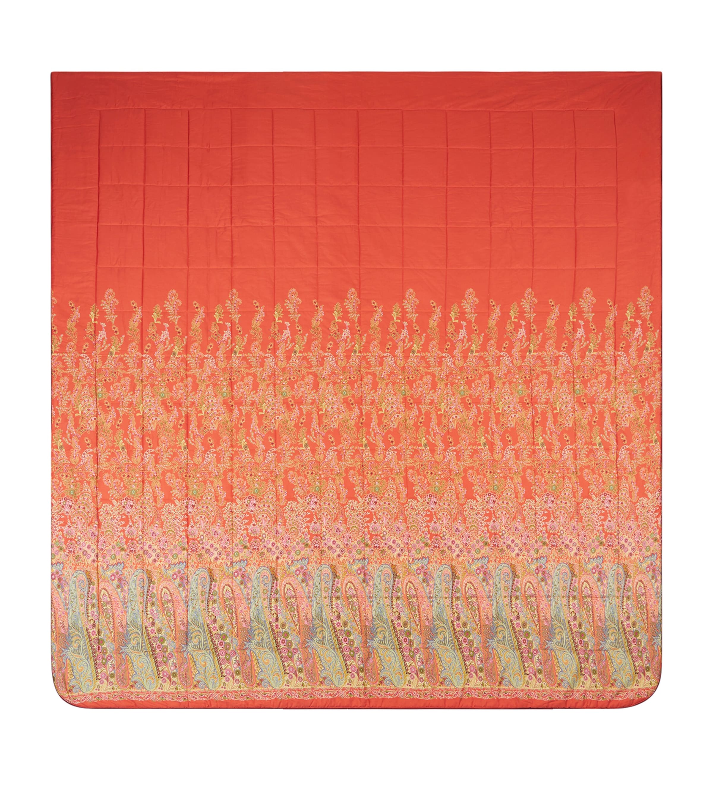 Etro Cotton Degrade Print Quilted Bedspread (270cm x 270cm) Pale Blue Image 1