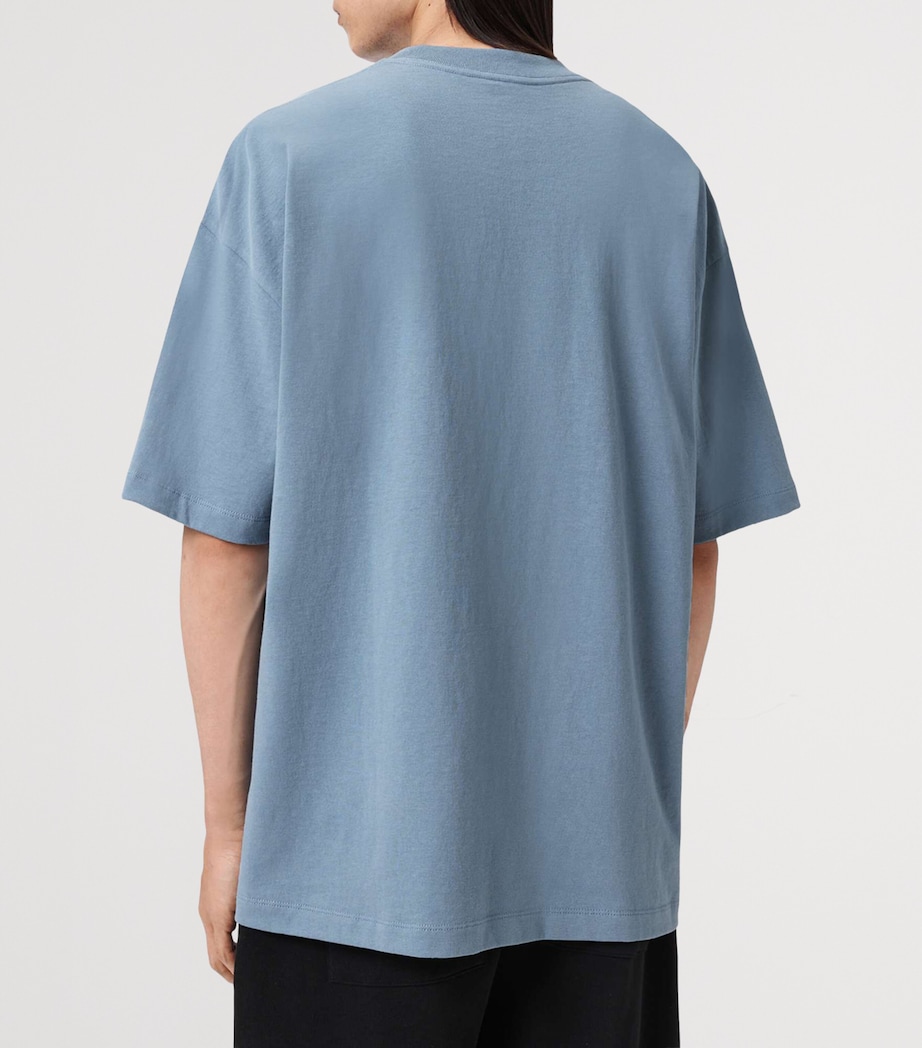 AllSaints Mens Organic Cotton Xander T-Shirt Coastline Blue Image 4