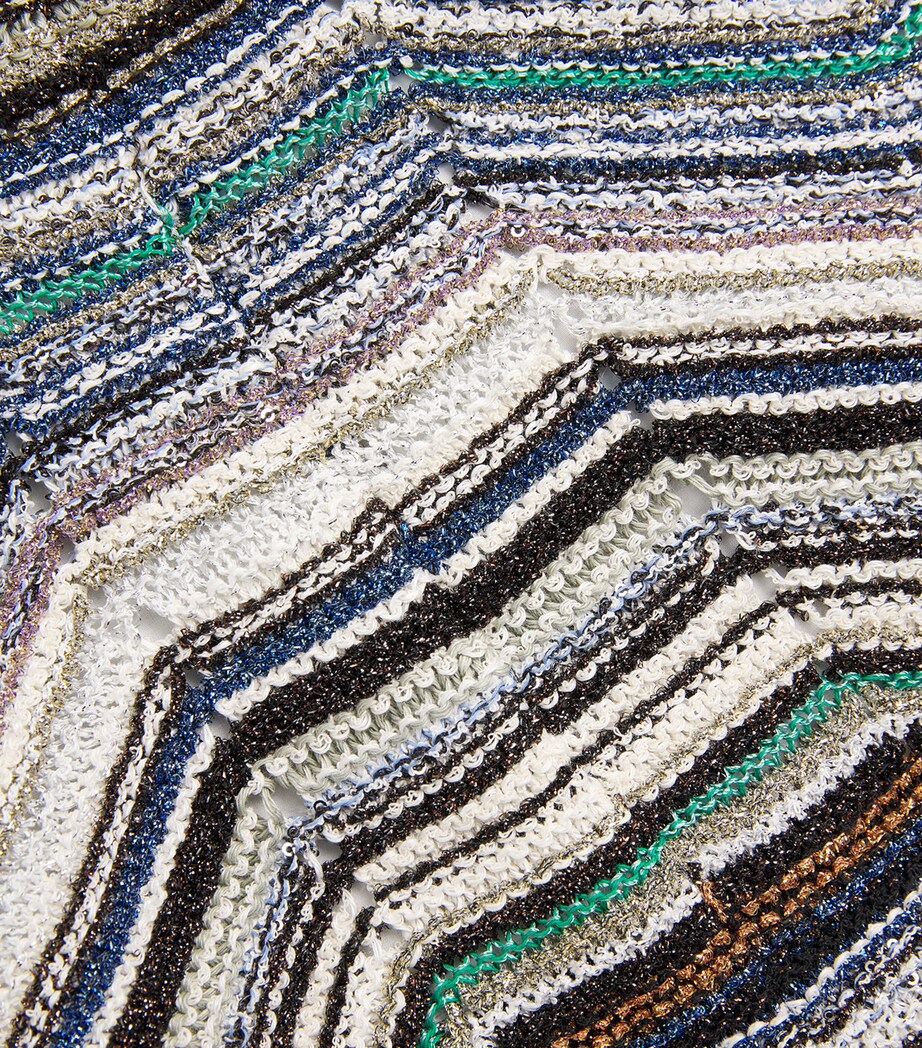 Missoni Womens Knitted Metallic Mini Skirt Mlti Cld Tones Image 6