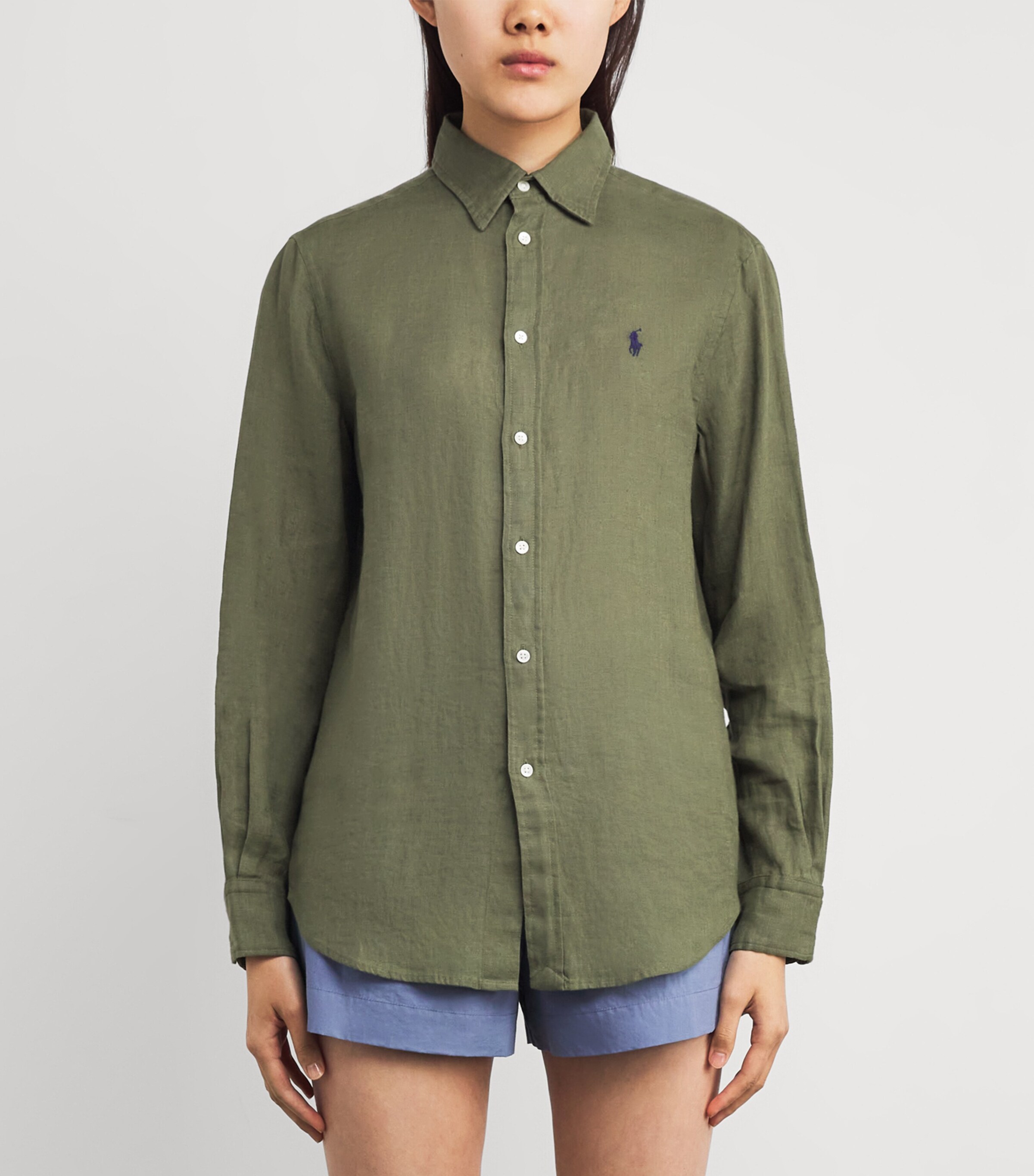 Linen Classic Fit Shirt SUPPLY OLIVE Image 3