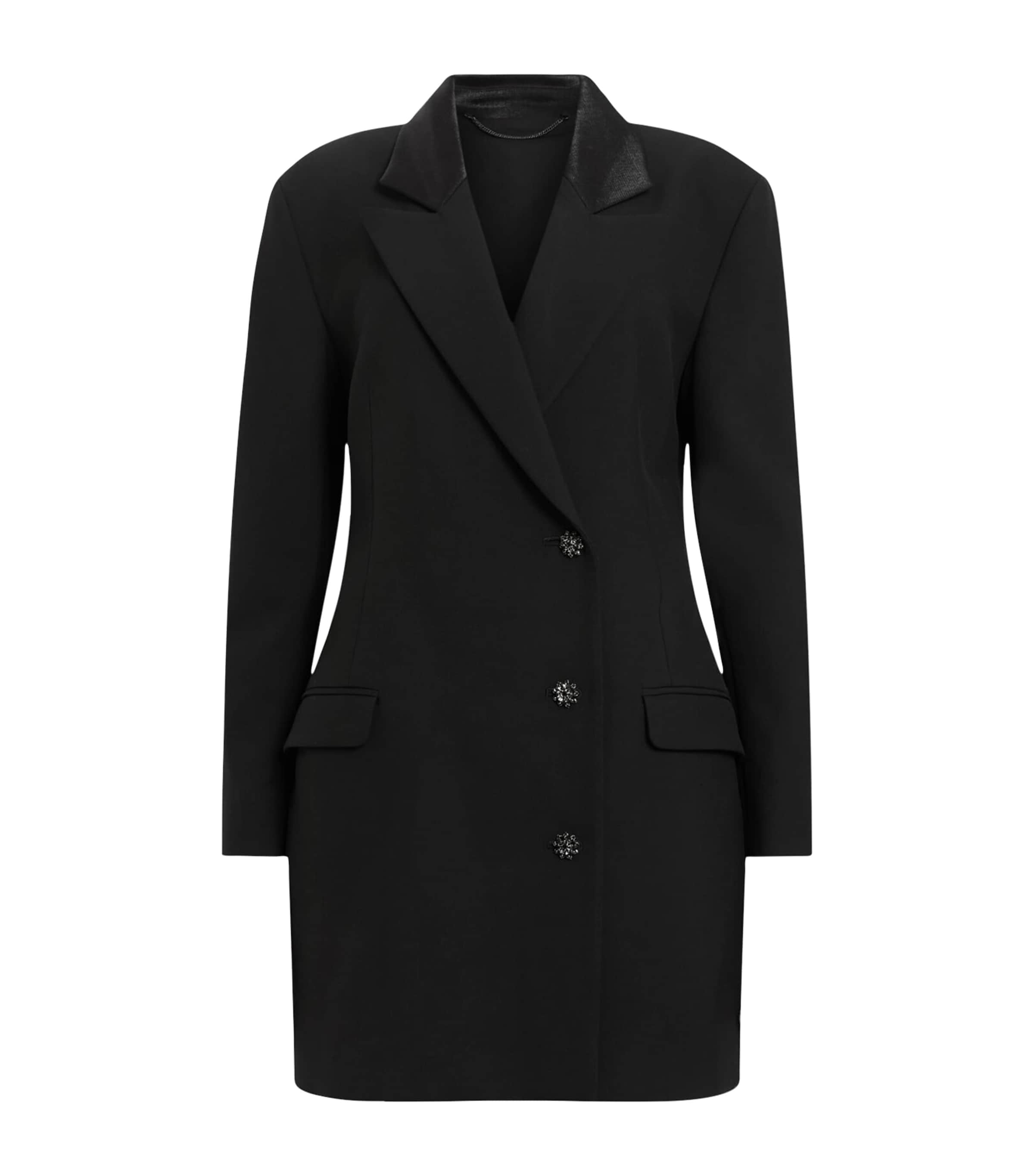 Shop Allsaints Erykah Blazer Mini Dress In Black