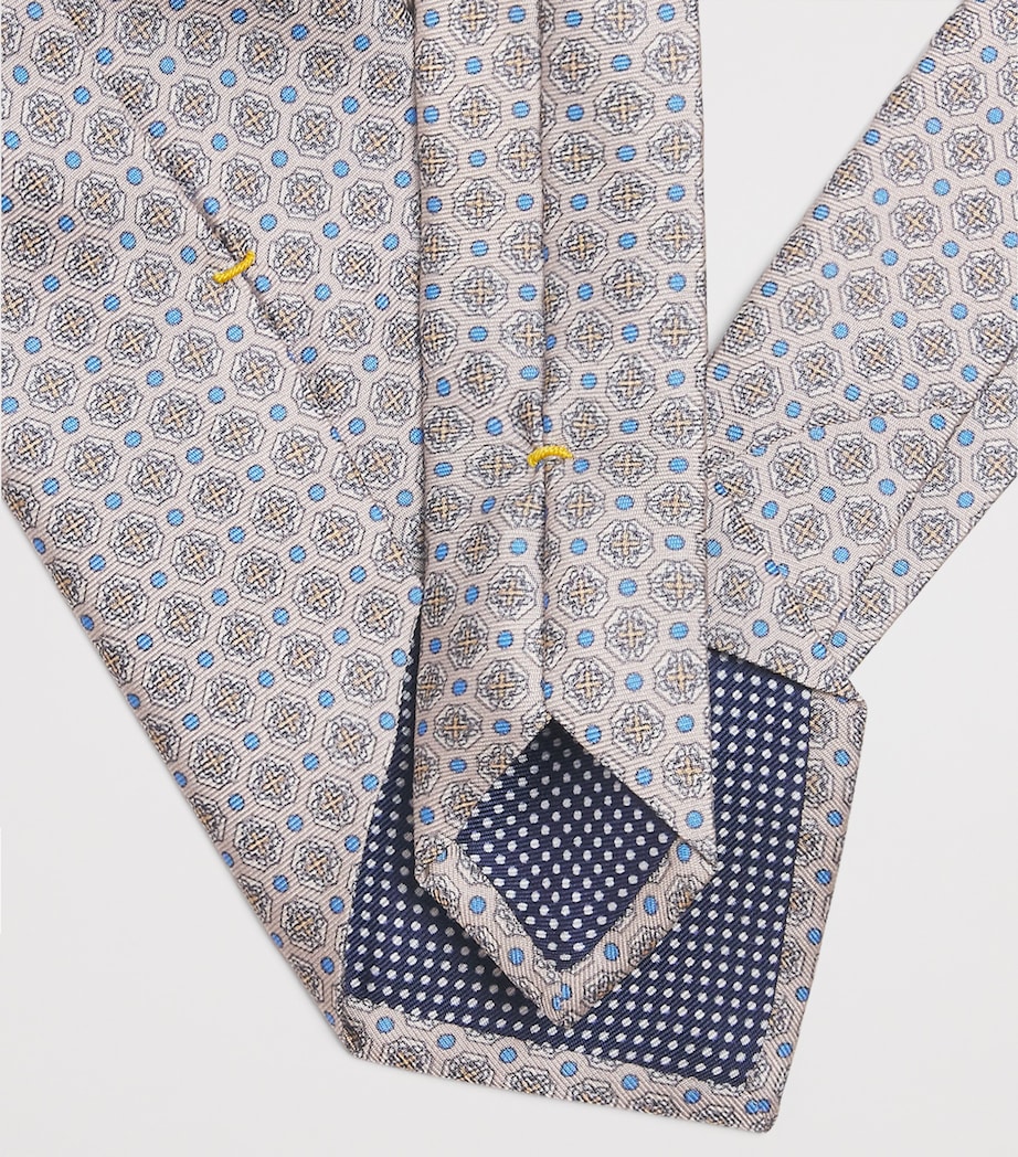 Silk Medallion Tie BEIGE Image 4