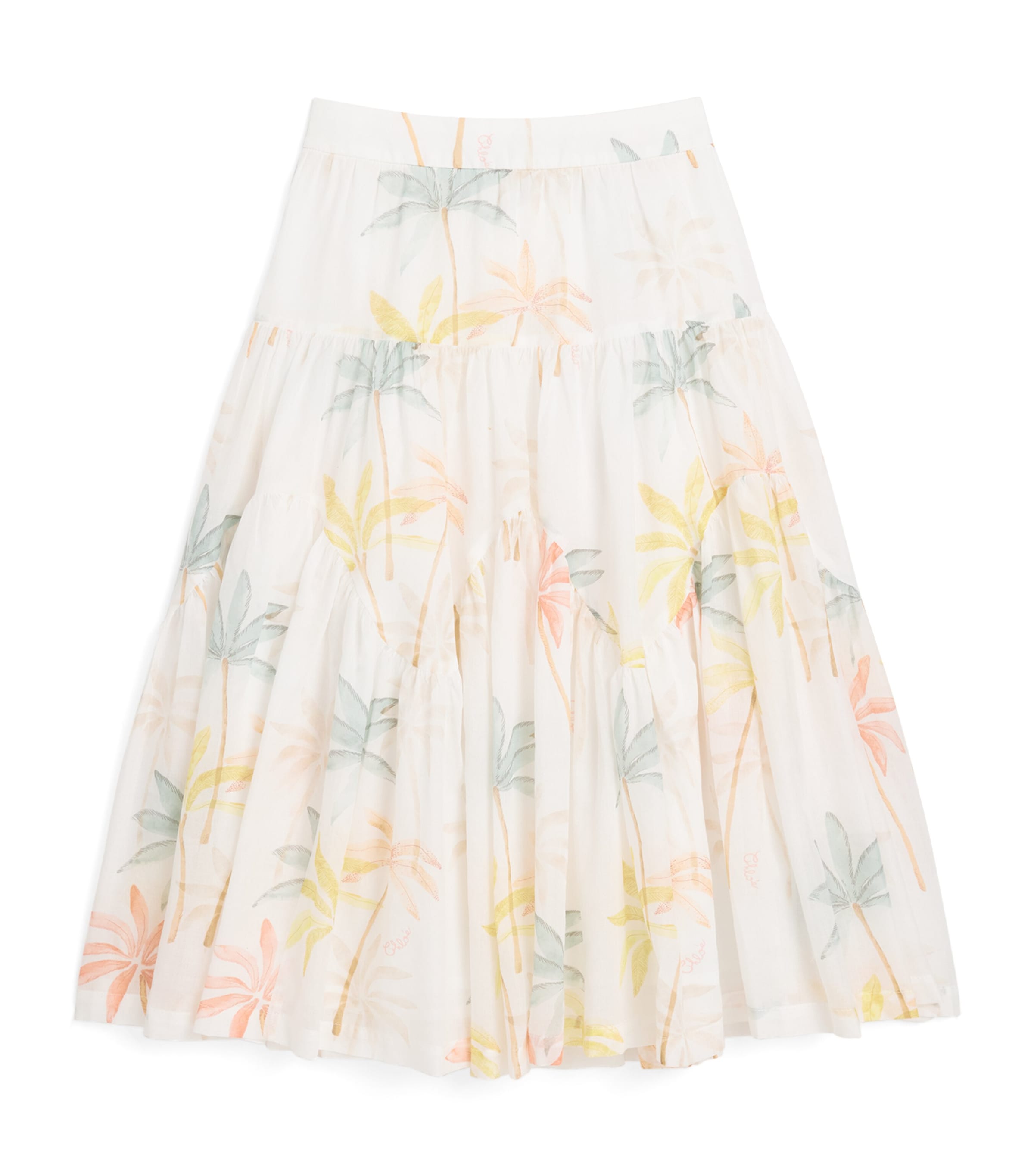 Chloé Cotton Palm Print Skirt