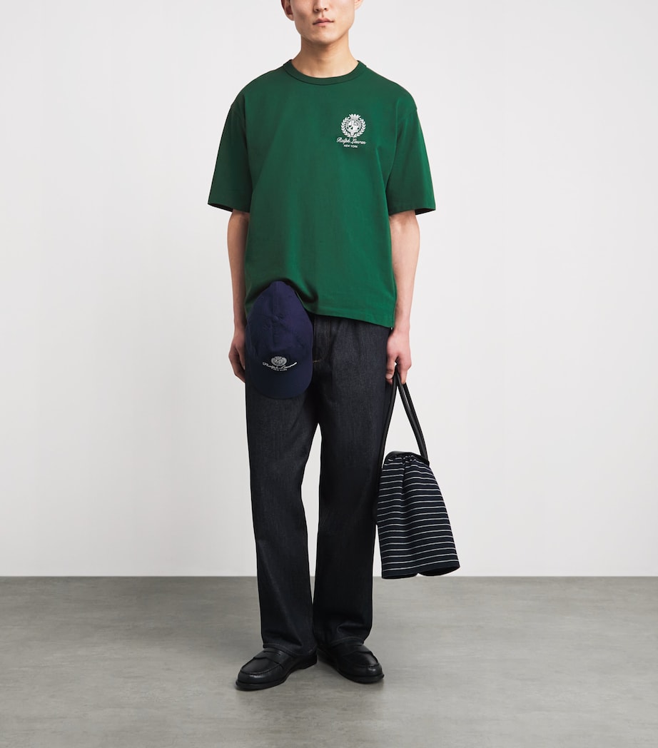 Polo Ralph Lauren Mens Cotton Logo Crest T-Shirt New Forest Image 2