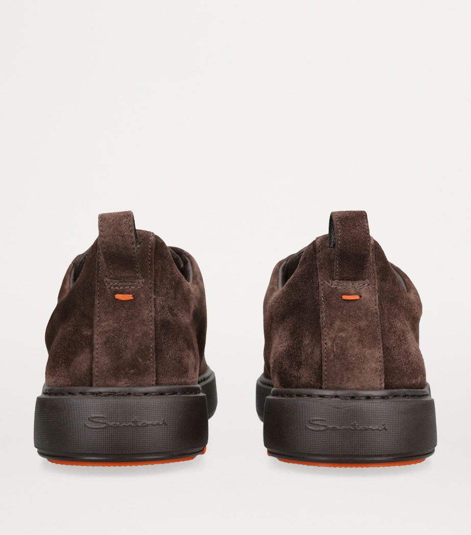 Santoni Suede Victory Slip-On Sneakers Brown Image 2