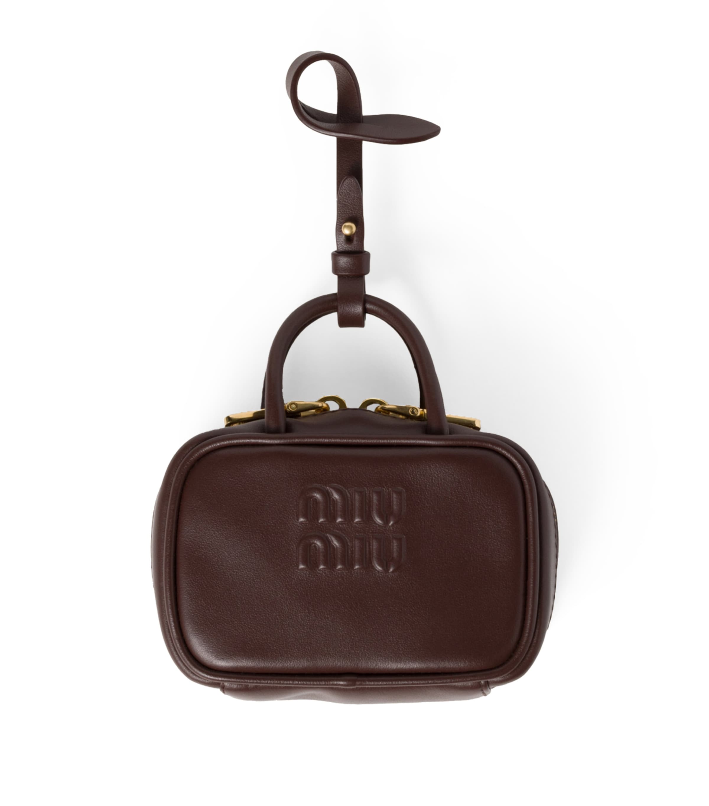 【関税&送料込】Miu Miu Caramel Leather Keyring Miu Miu Leather Handbag Keychain | Harrods UK