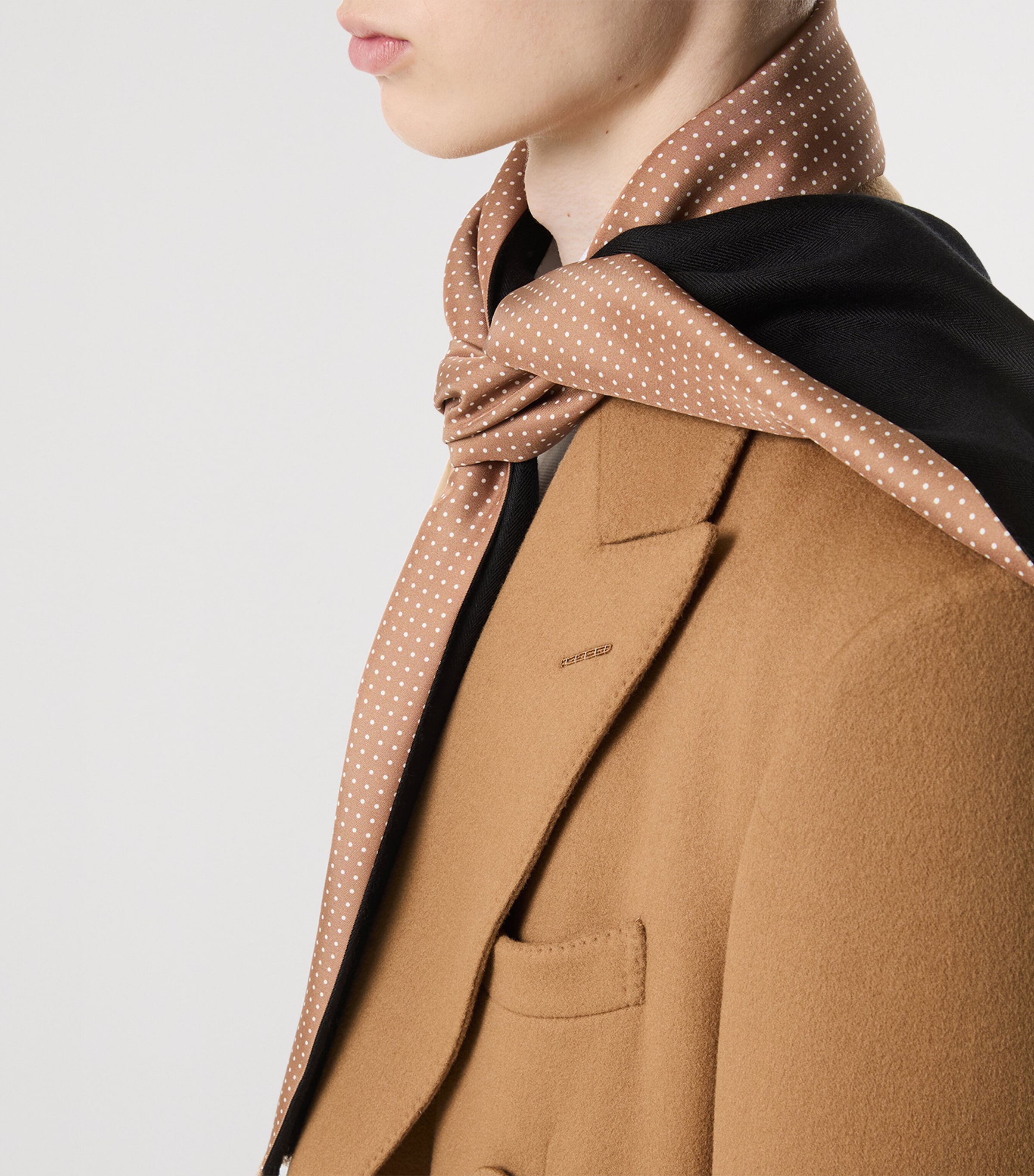 Cashmere-Silk Polka-Dot Scarf ZLBCA Image 2