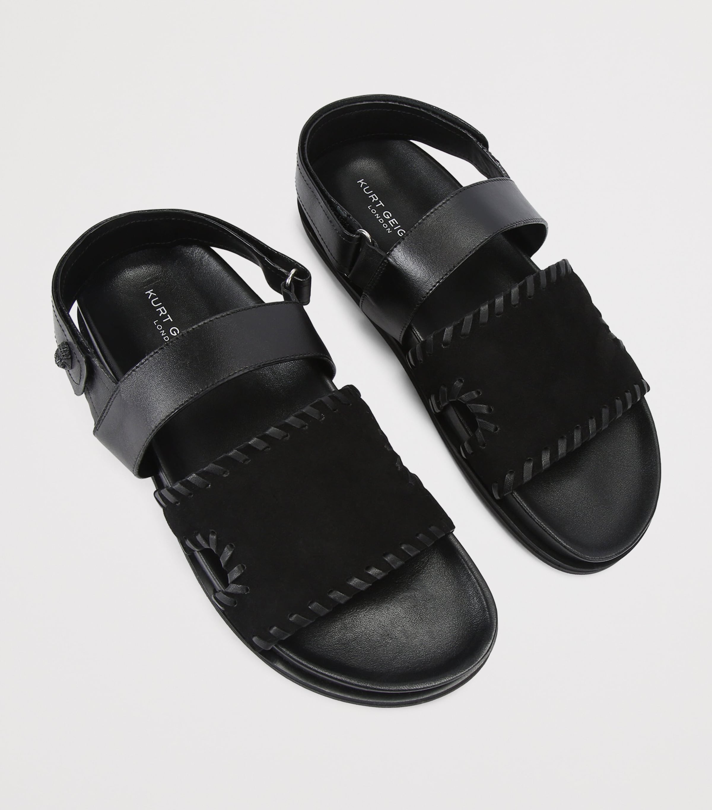 Kurt Geiger London Suede Baker Sandals Black Image 4