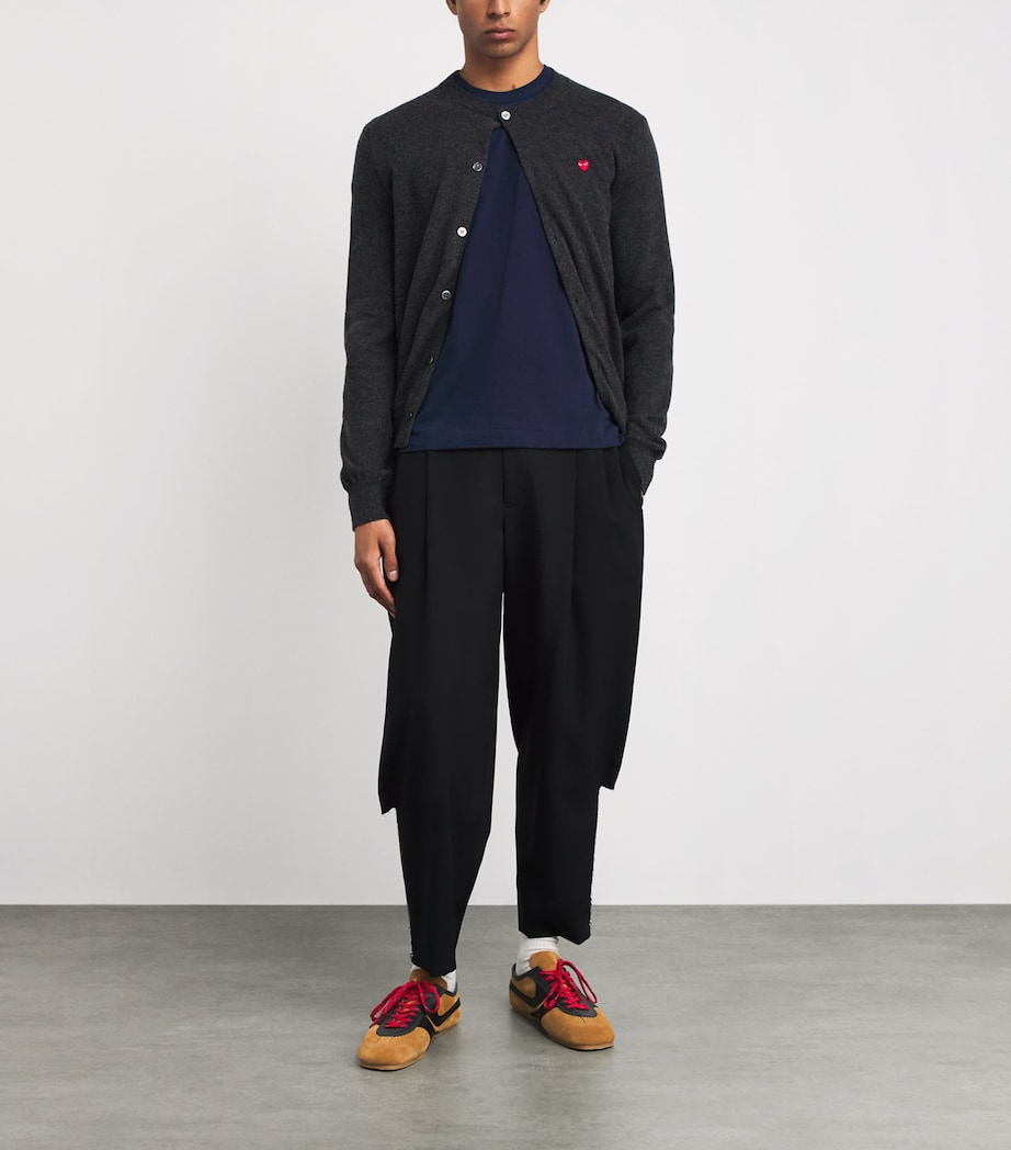 Embroidered Double-Heart T-Shirt 2 - NAVY Image 2