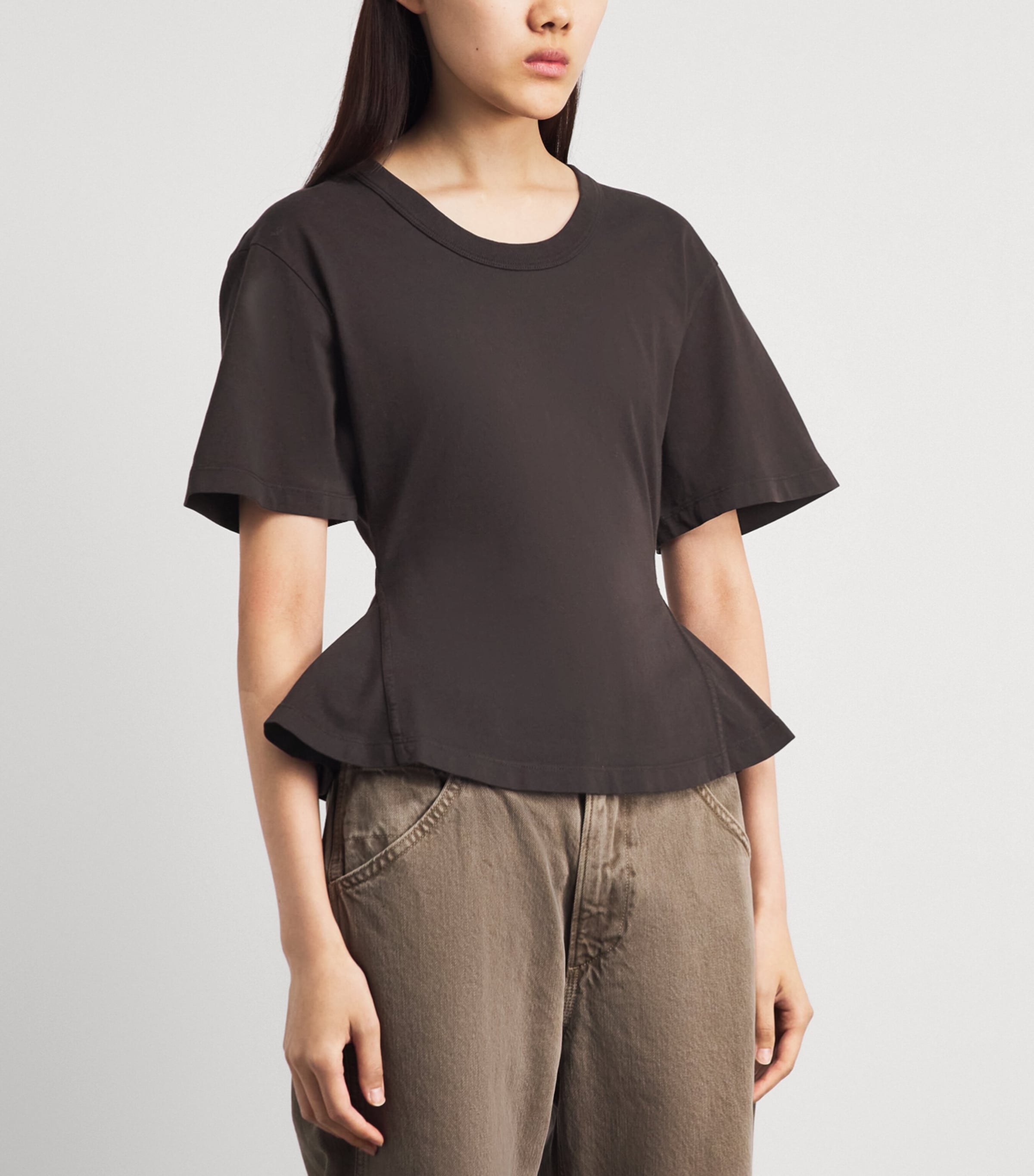 Citizens of Humanity Womens Rework Men’s T-Shirt Chocolate (brown) Image 4