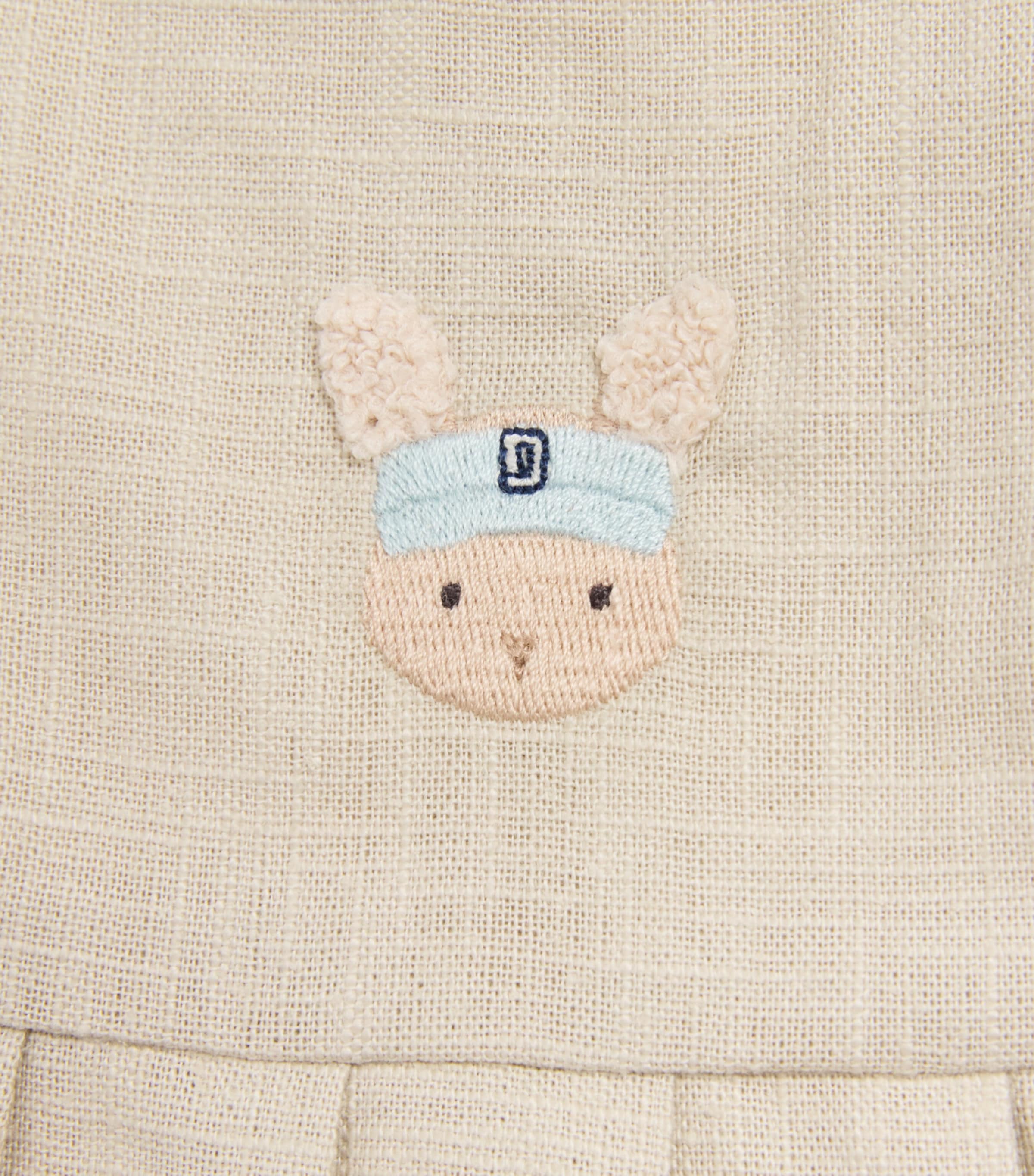 Donsje Linen-Cotton Harper Dress (Newborn – 4 Years) Soft Sand Image 3