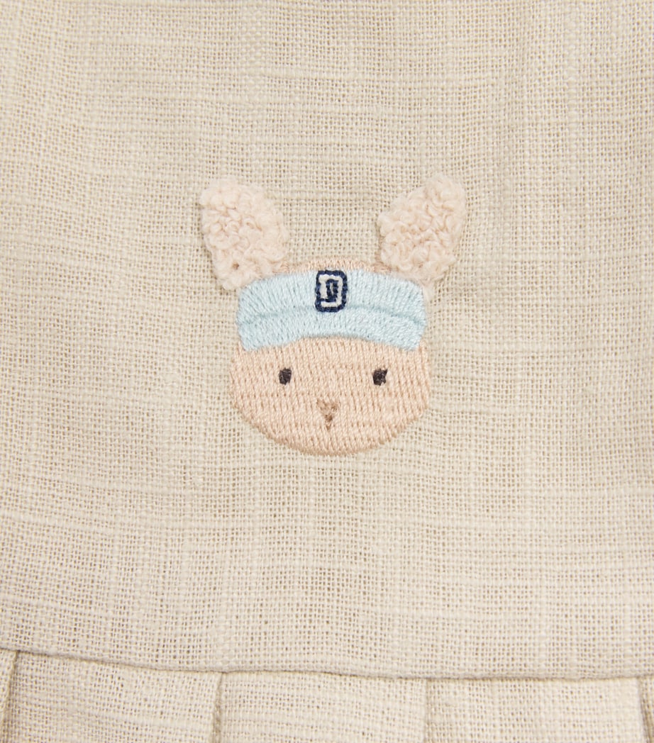 Donsje Linen-Cotton Harper Dress (Newborn – 4 Years) Soft Sand Image 3