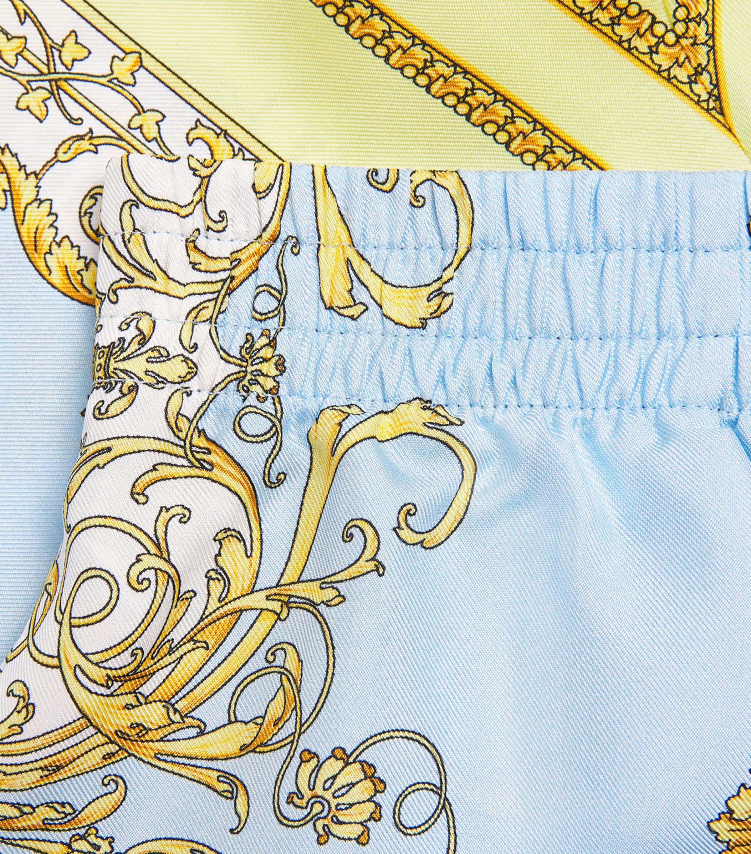 Silk Twill Shorts (6-14 Years) 5Y580 YELL+95 BLUE Image 3