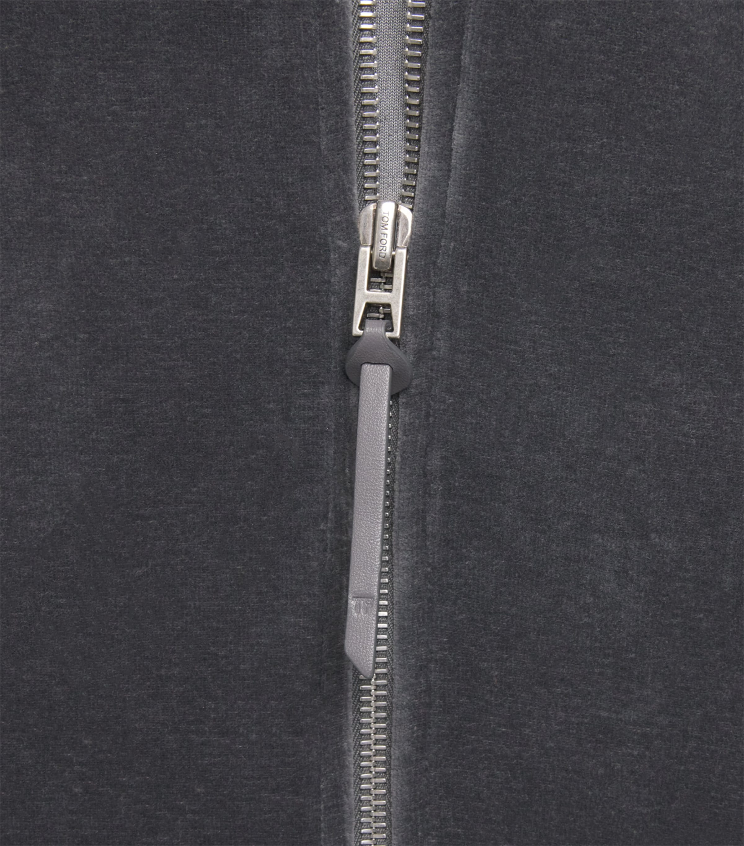 TOM FORD Mens Velour Zip-Up Hoodie Tav Image 6
