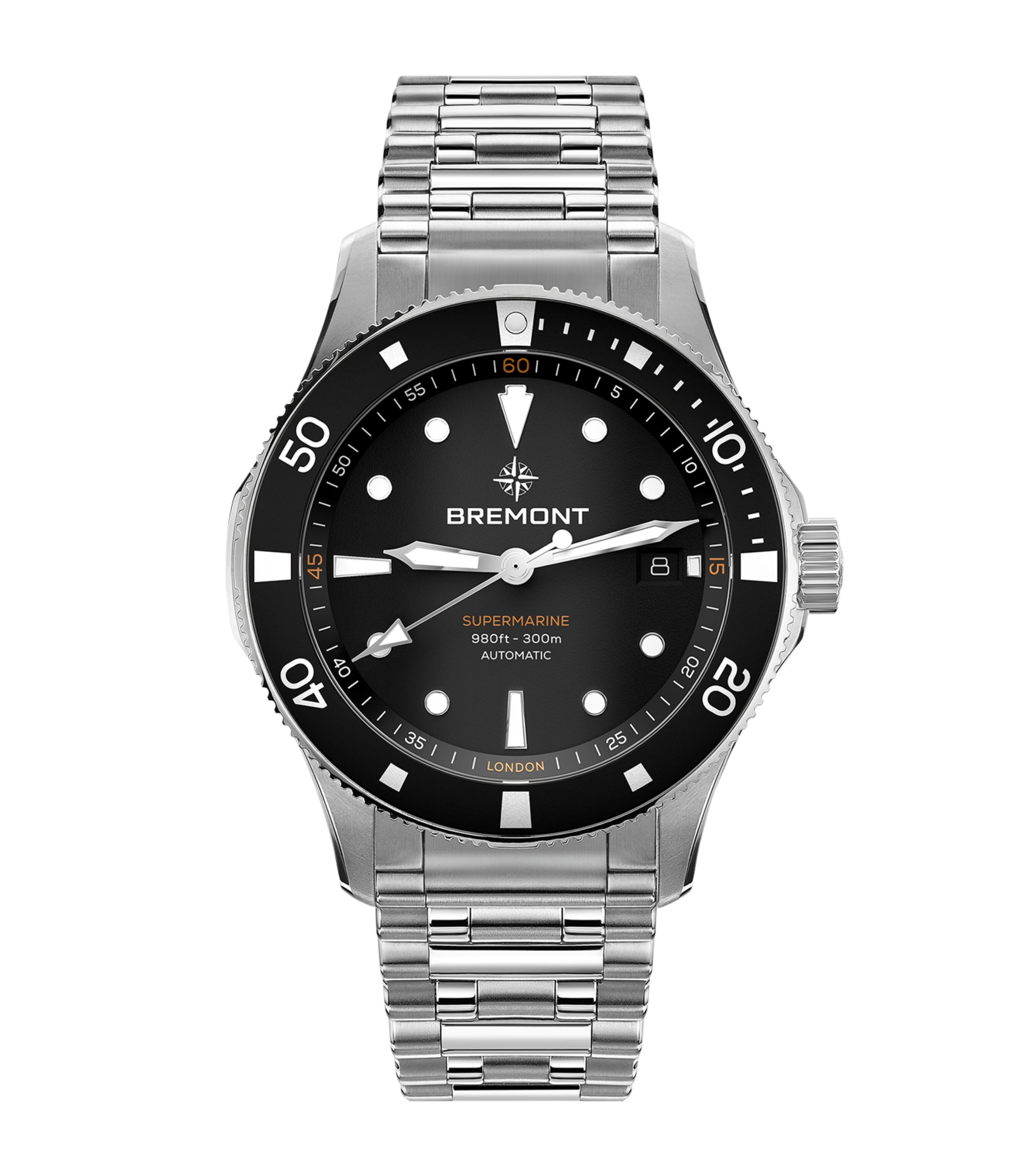 Stainless Steel 300m Supermarine Watch 40mm BLACK Image 1