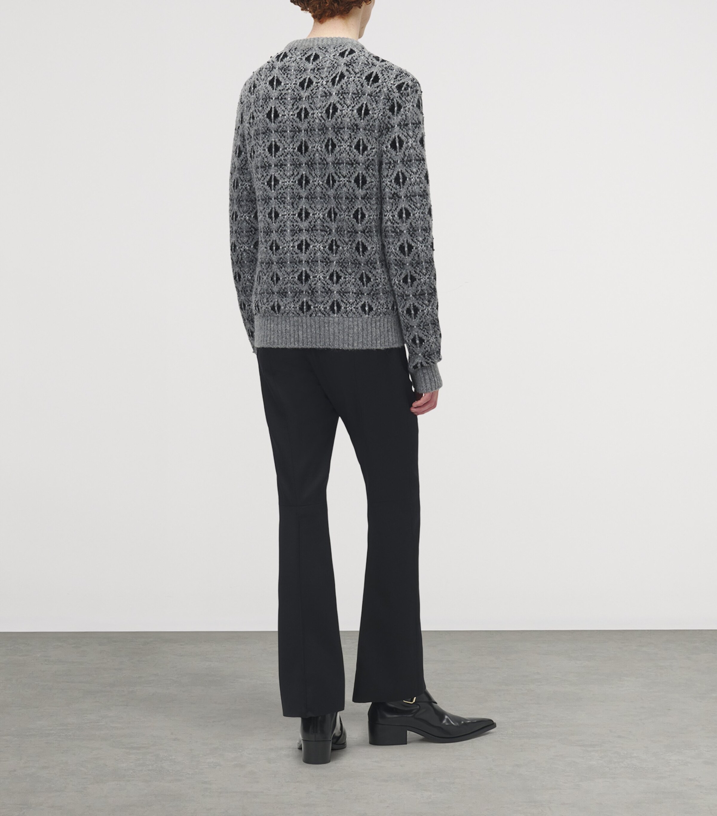 Distressed Skull Fair Isle Sweater 1363 Image 4