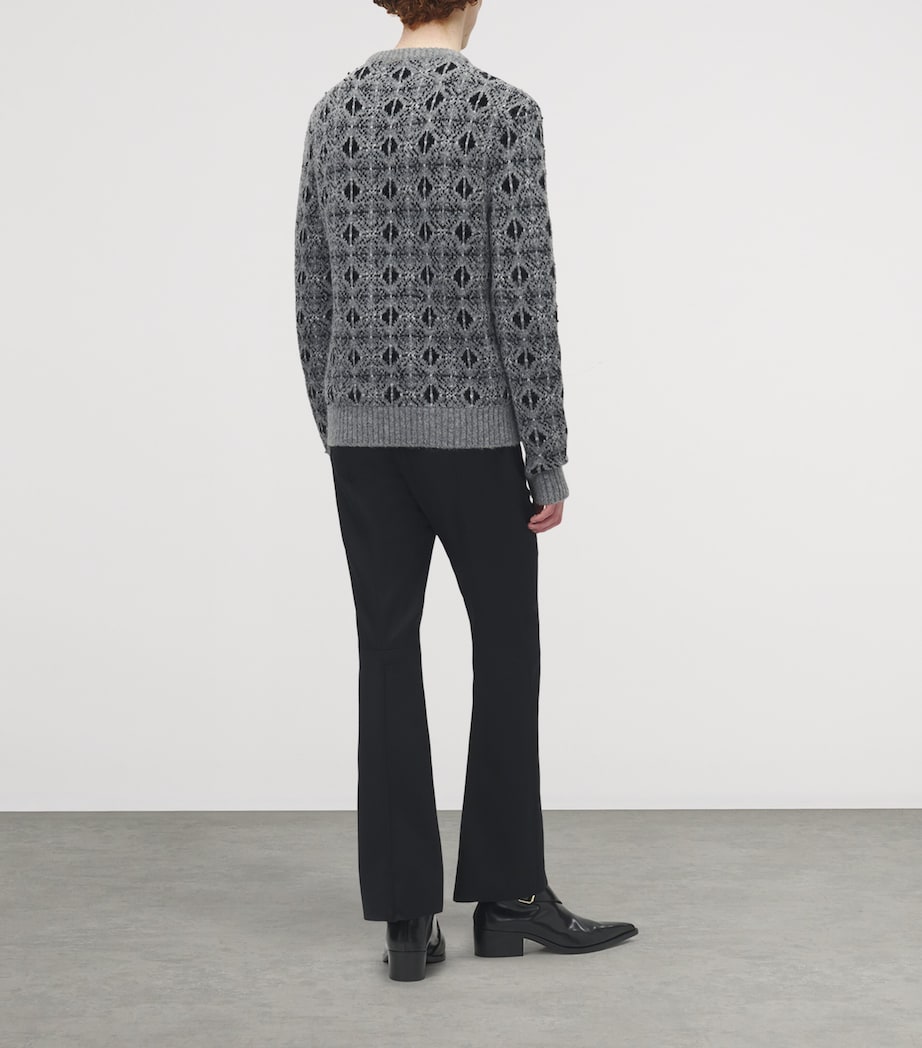 Distressed Skull Fair Isle Sweater 1363 Image 4