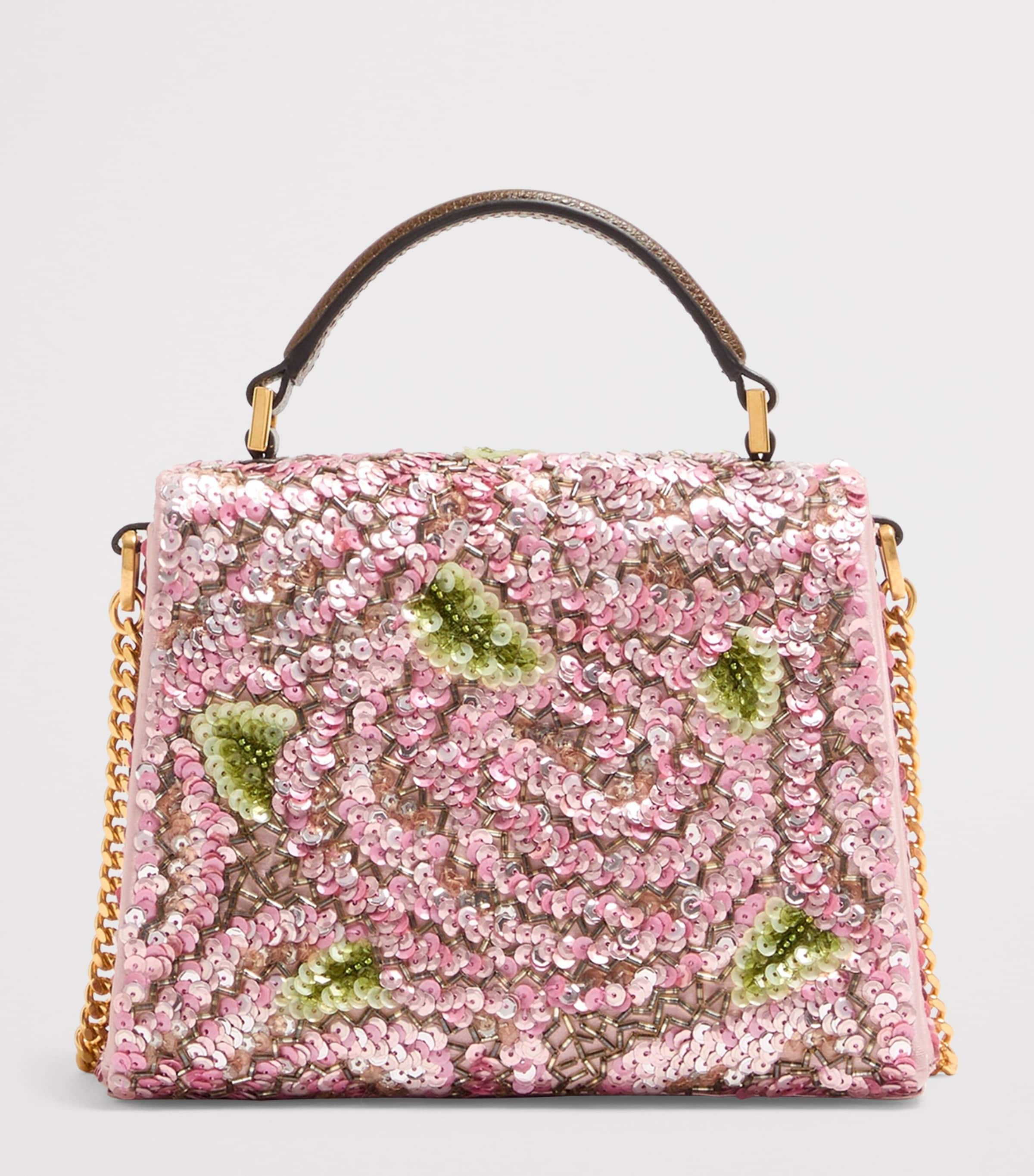 Valentino Garavani Mini Sequinned VSLING Top-Handle Bag Image 4