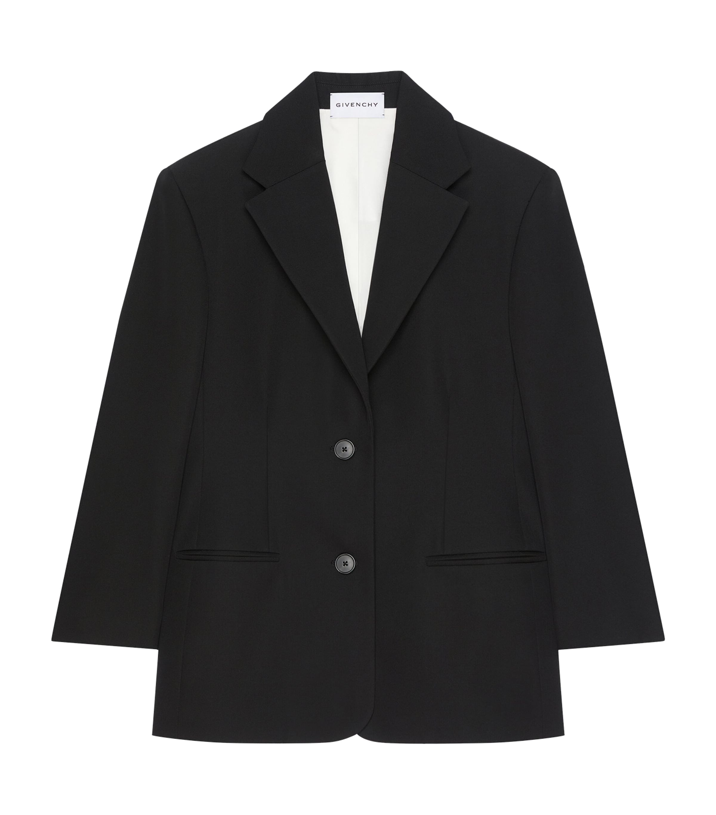 Wool Double-Buttoned Jacket BLACK Image 1