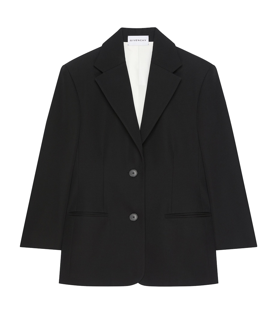 Wool Double-Buttoned Jacket BLACK Image 1
