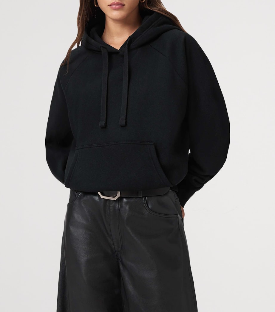 Cotton-Blend Oversized Talon Underground Hoodie BLACK Image 5