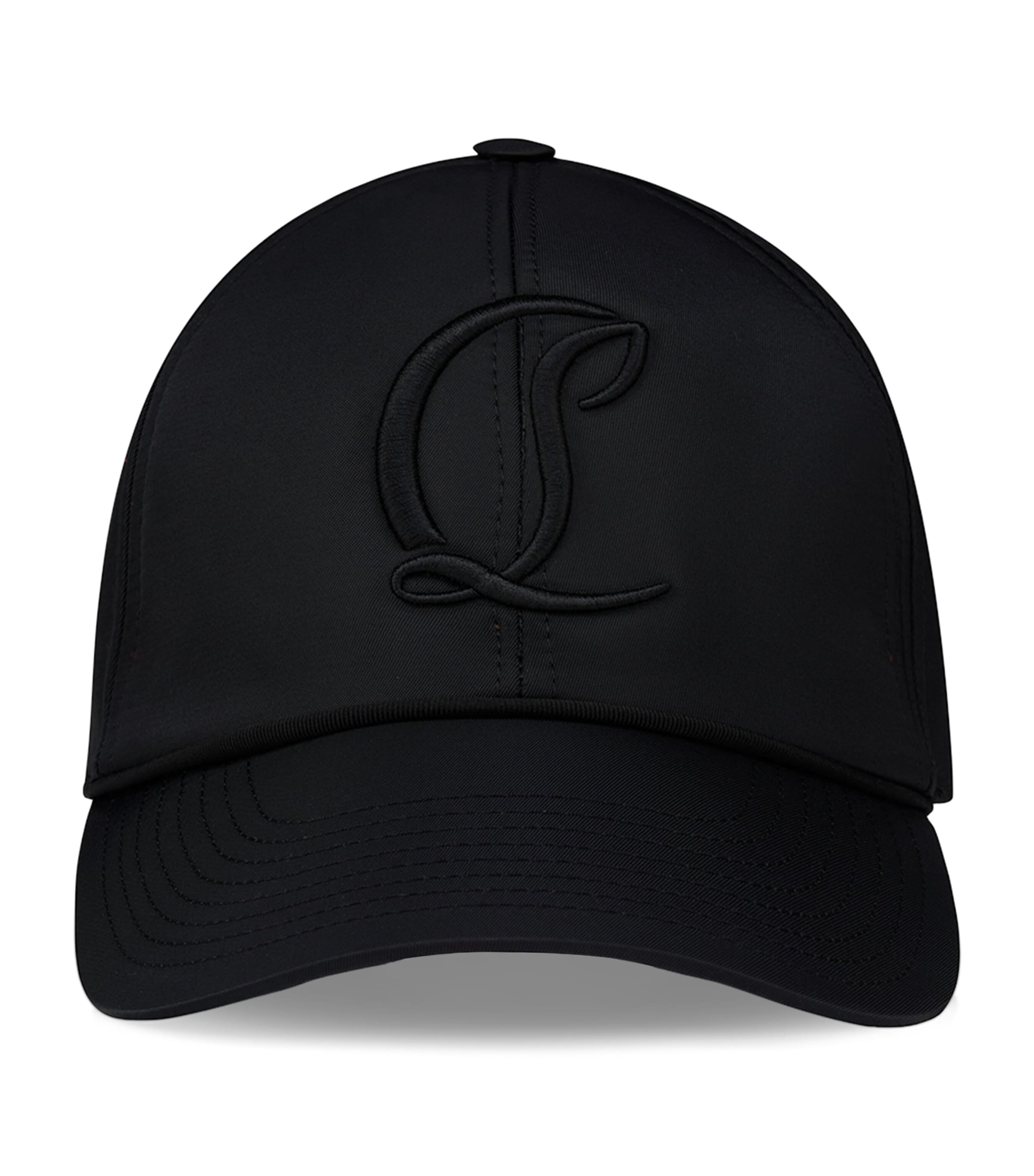 Christian Louboutin Mens Black Mooncrest Cotton-canvas Baseball Cap Xs In Black