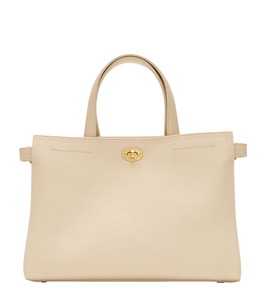 Burberry Small Leather Cotswolds Check Tote Bag Soap Image 1