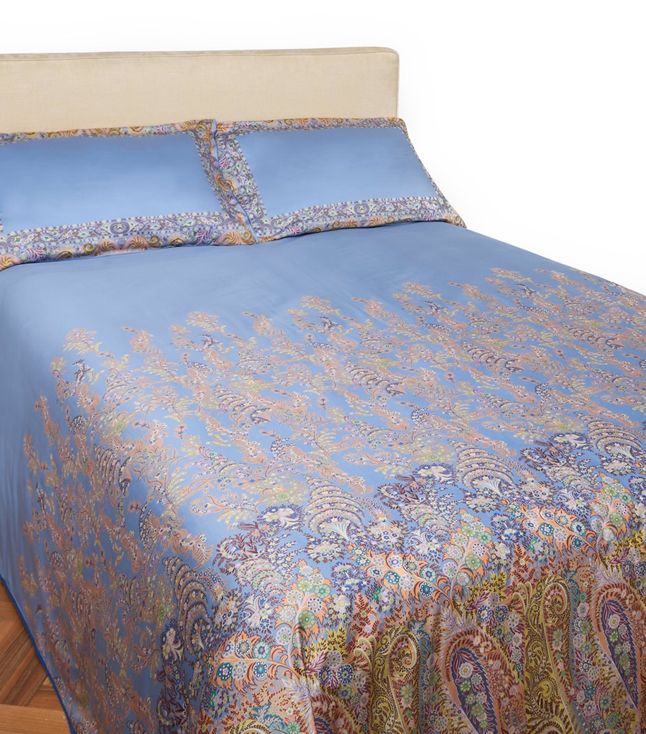 Cotton Degrade Print Super King Duvet Cover Set (260cm x 220cm) X0880 PALE BLUE Image 1