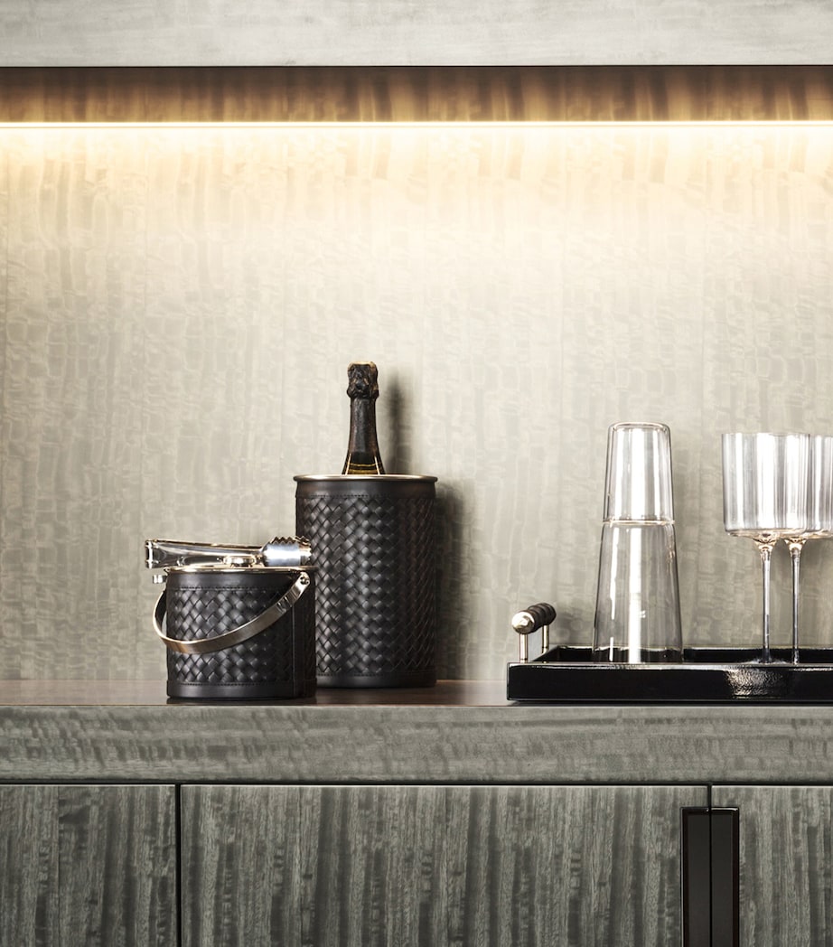 Leather Menfi Champagne Cooler BLACK Image 2