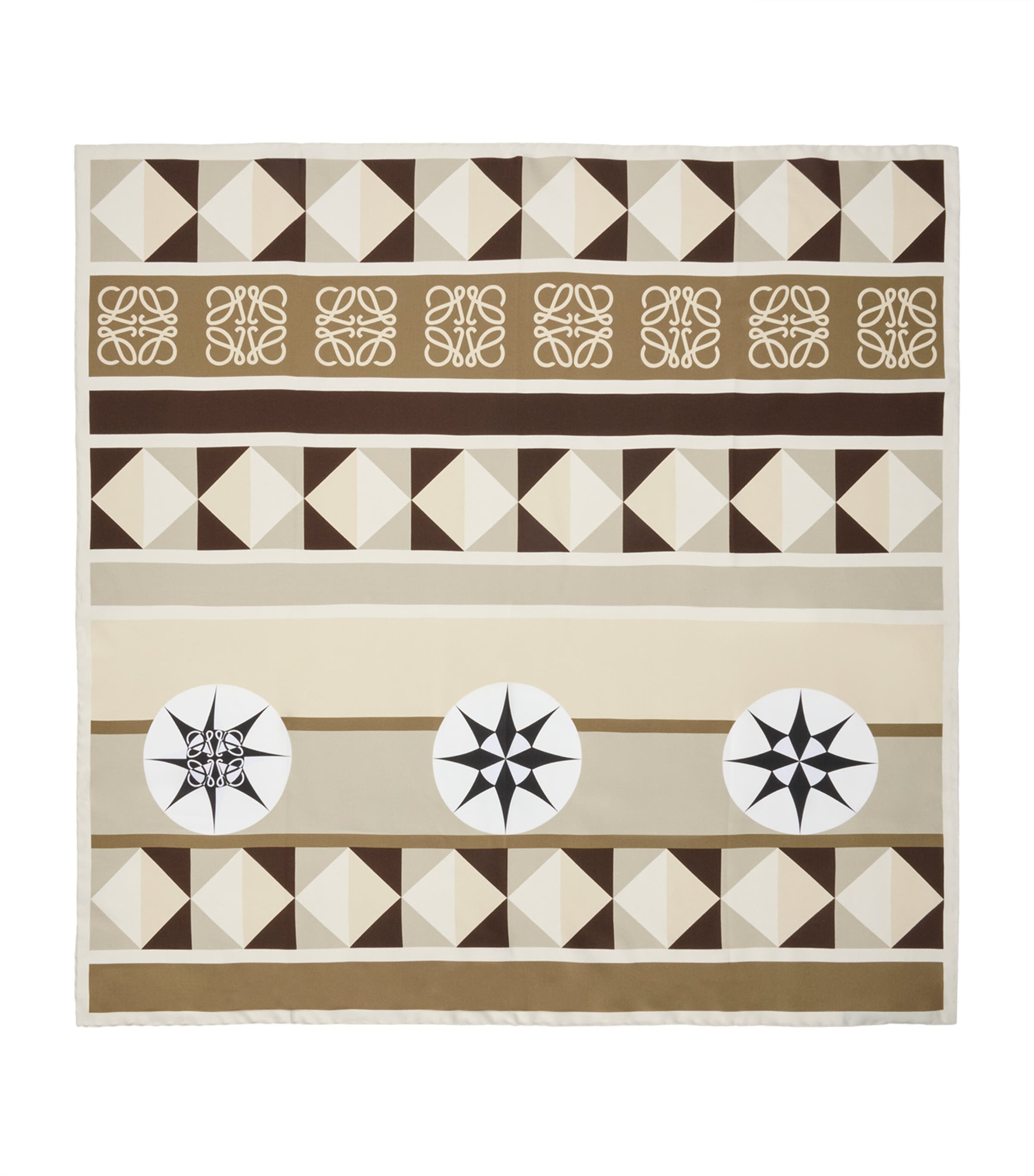 Loewe X Paula's Ibiza Silk Geometric Jacquard Scarf