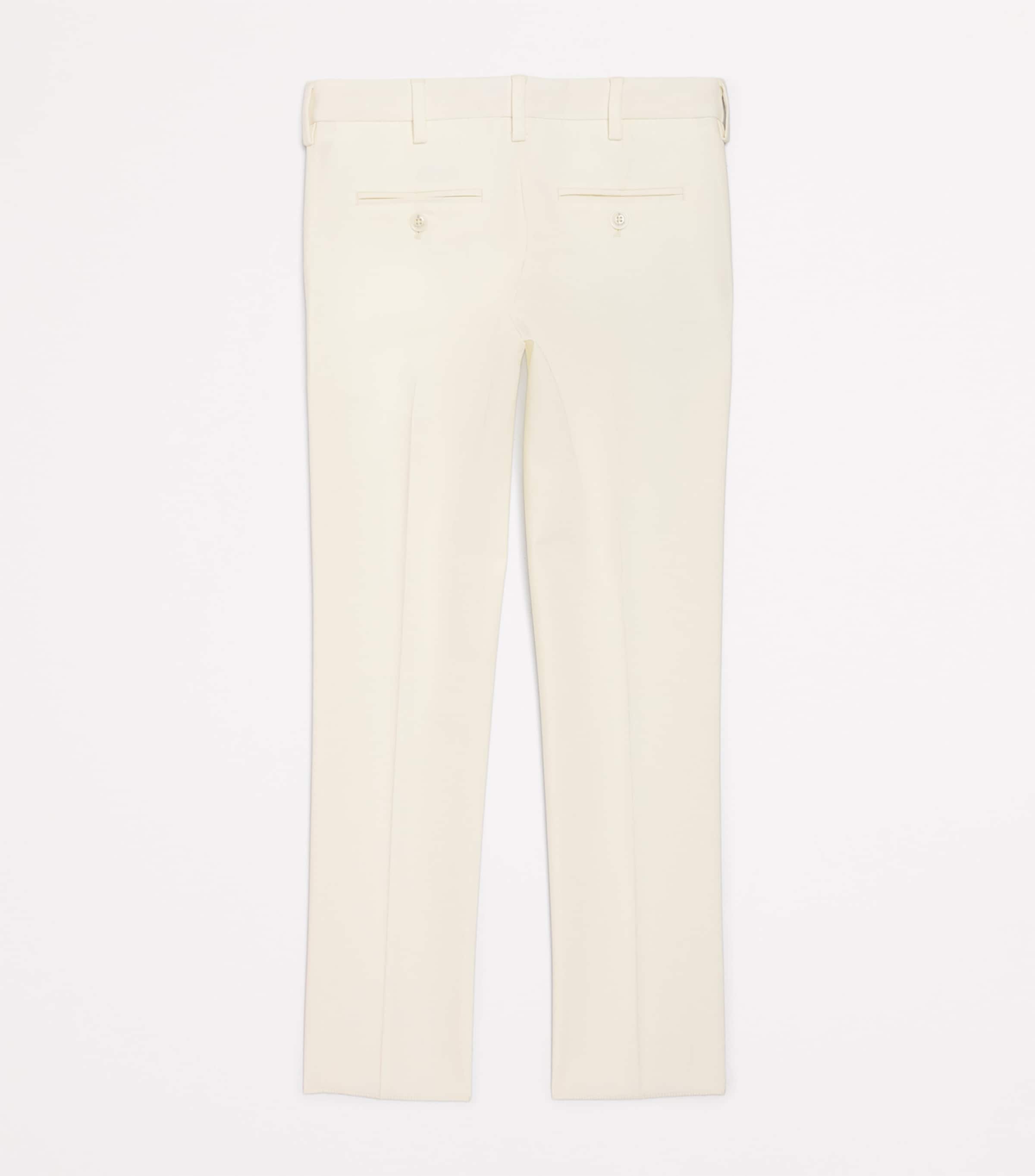 Wool Straight Tailored Trousers (4-16 Years) 9016 WHITE Image 2