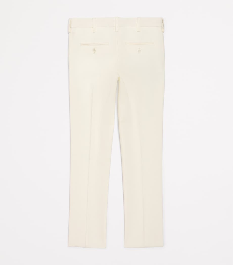 Wool Straight Tailored Trousers (4-16 Years) 9016 WHITE Image 2