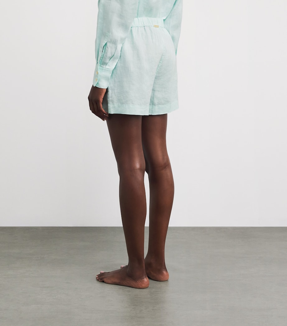 Linen Drawstring Corfu Shorts MNT-MNT/LINEN Image 4