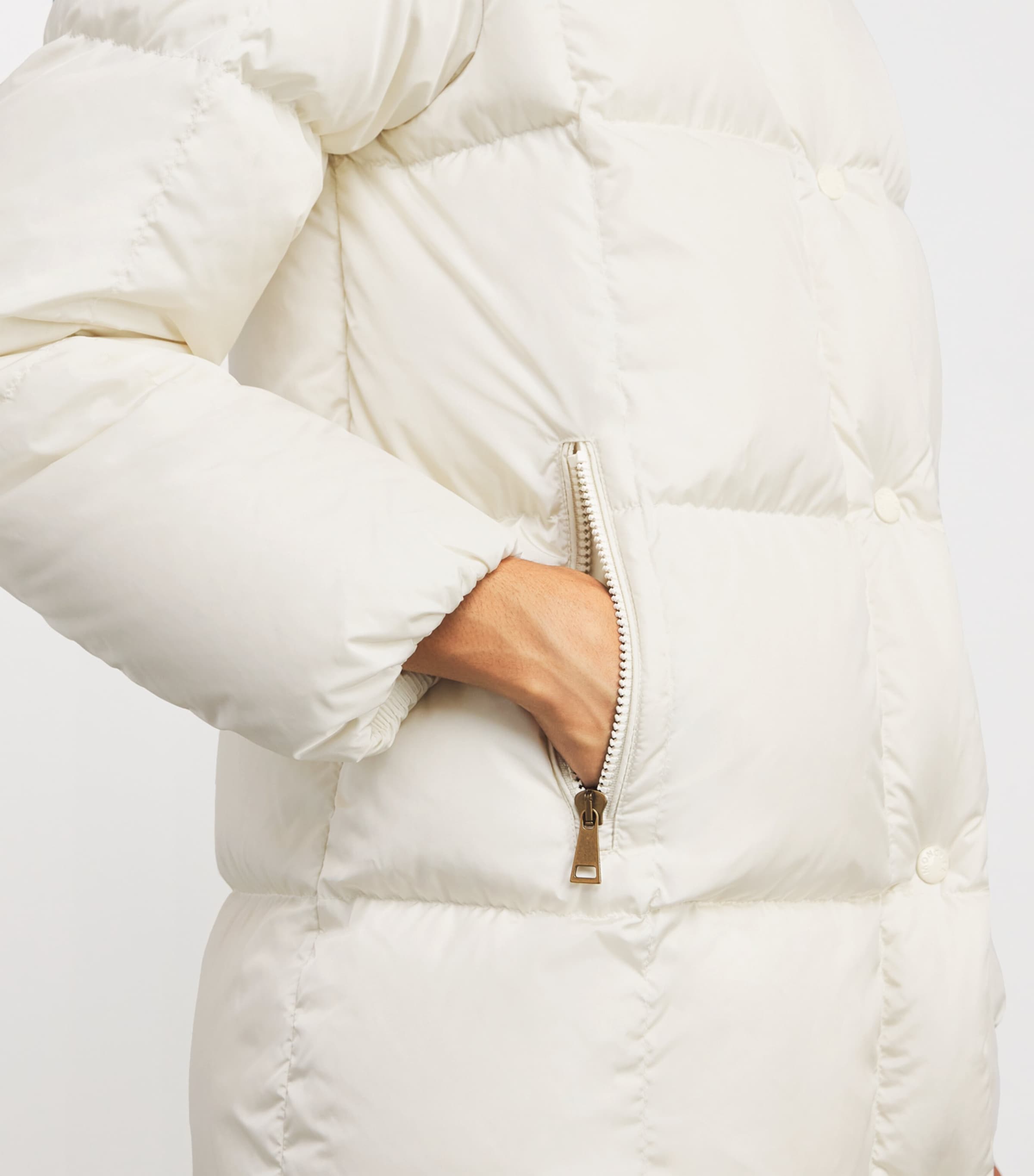 Water-Repellent Down Litte Long Coat 04A Image 6