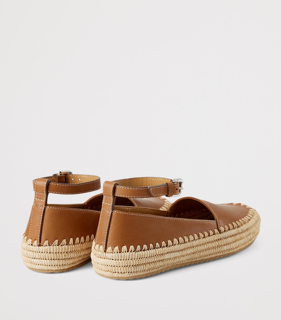 Calf Leather Barlowe Wedge Espadrilles 110 RL GOLD Image 4