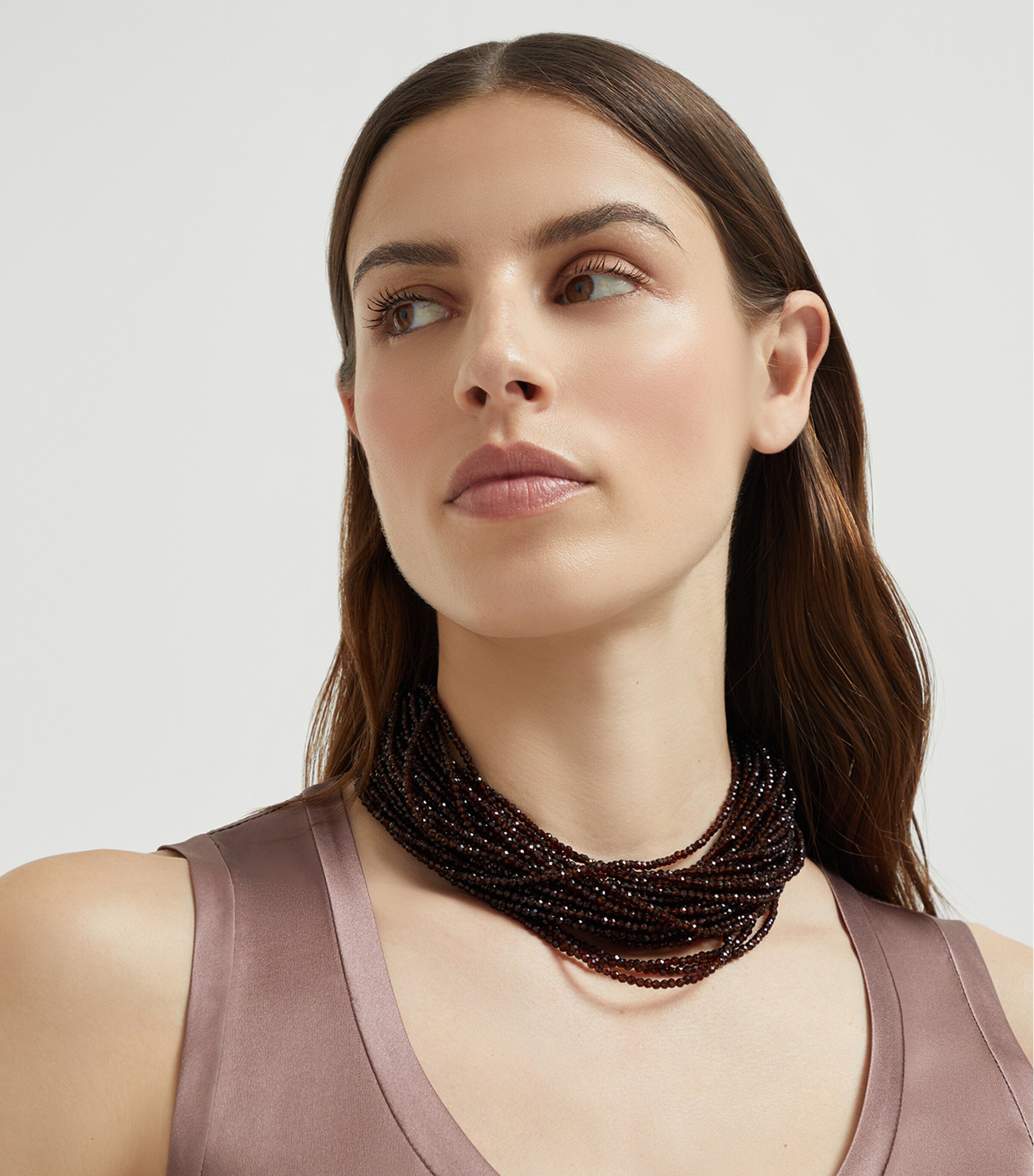 Sterling Silver Beaded Necklace CMORO Image 3