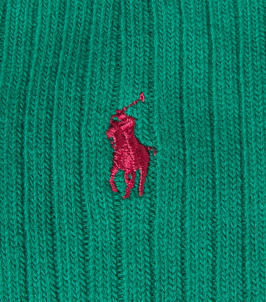 Polo Ralph Lauren Mens Classic Crew Socks College Green Image 2