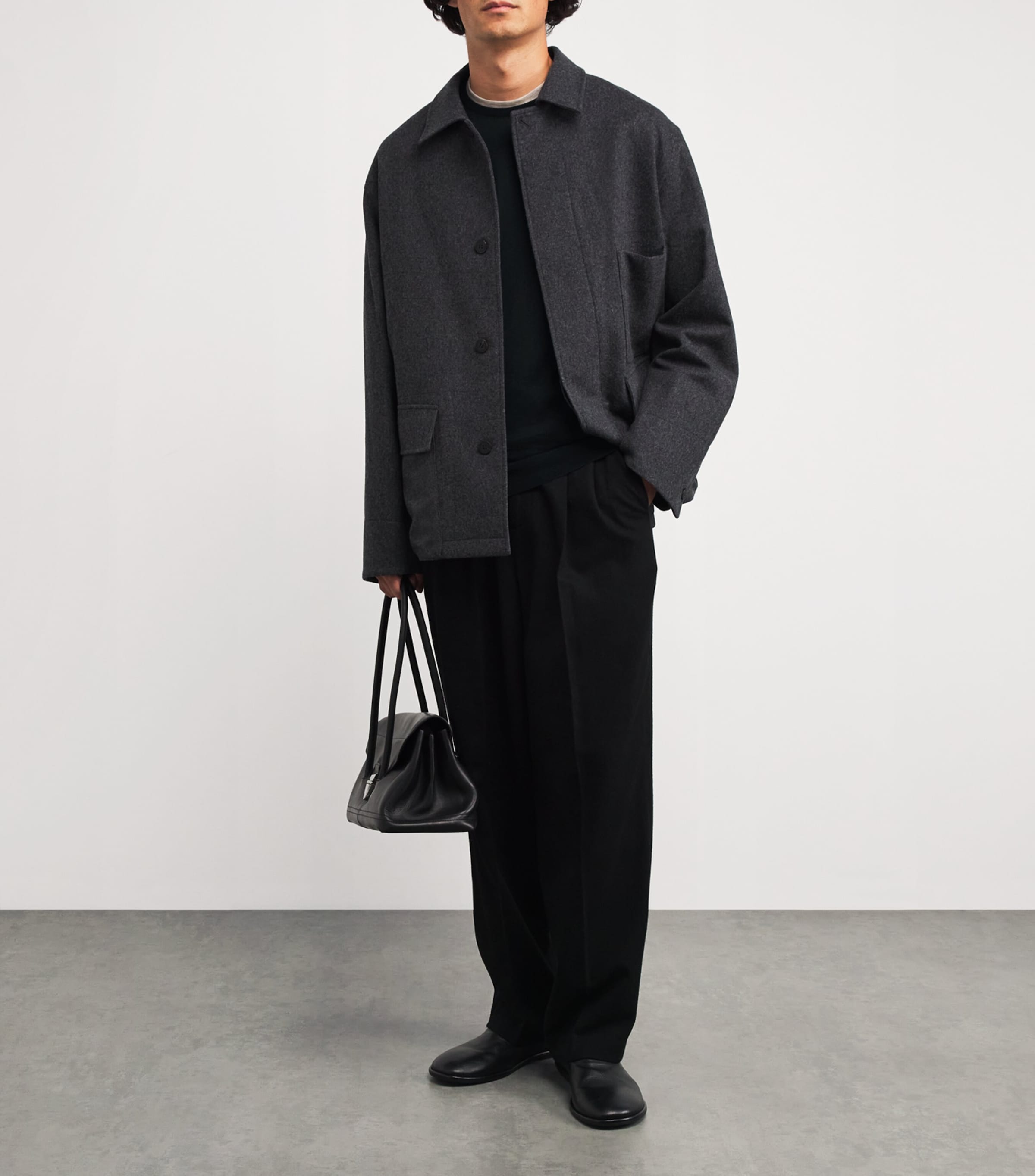 Extra Fine Merino Wool Sweater BLACK Image 2