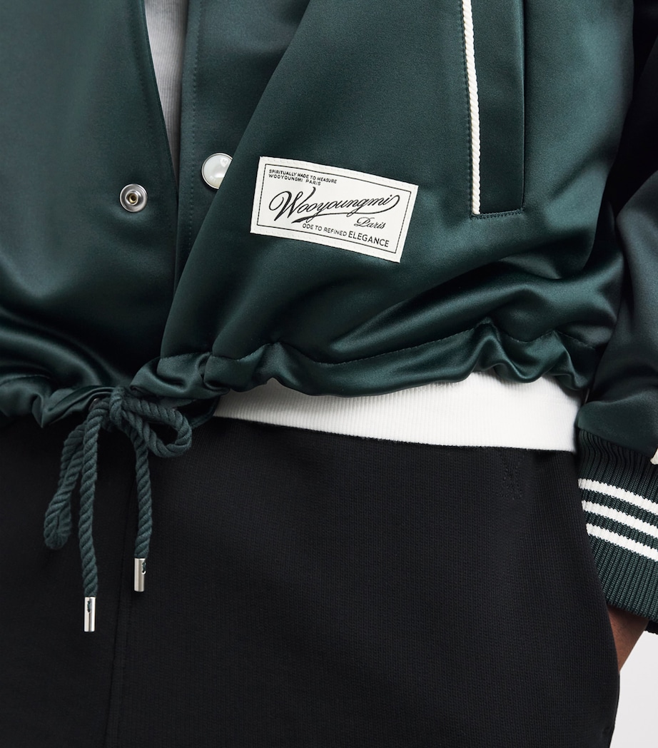 Wooyoungmi Mens Logo Baseball Jacket Fresh Green Image 3