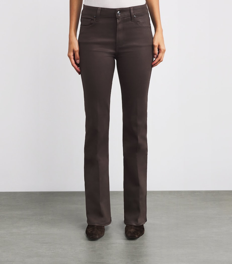 Coated Laurel Canyon Flared Jeans CHICORY COFFEE LX CT Image 3