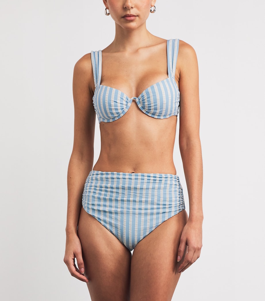 Stripe Teya High-Rise Bikini Bottoms HYDRANGEA BLUE SP Image 2
