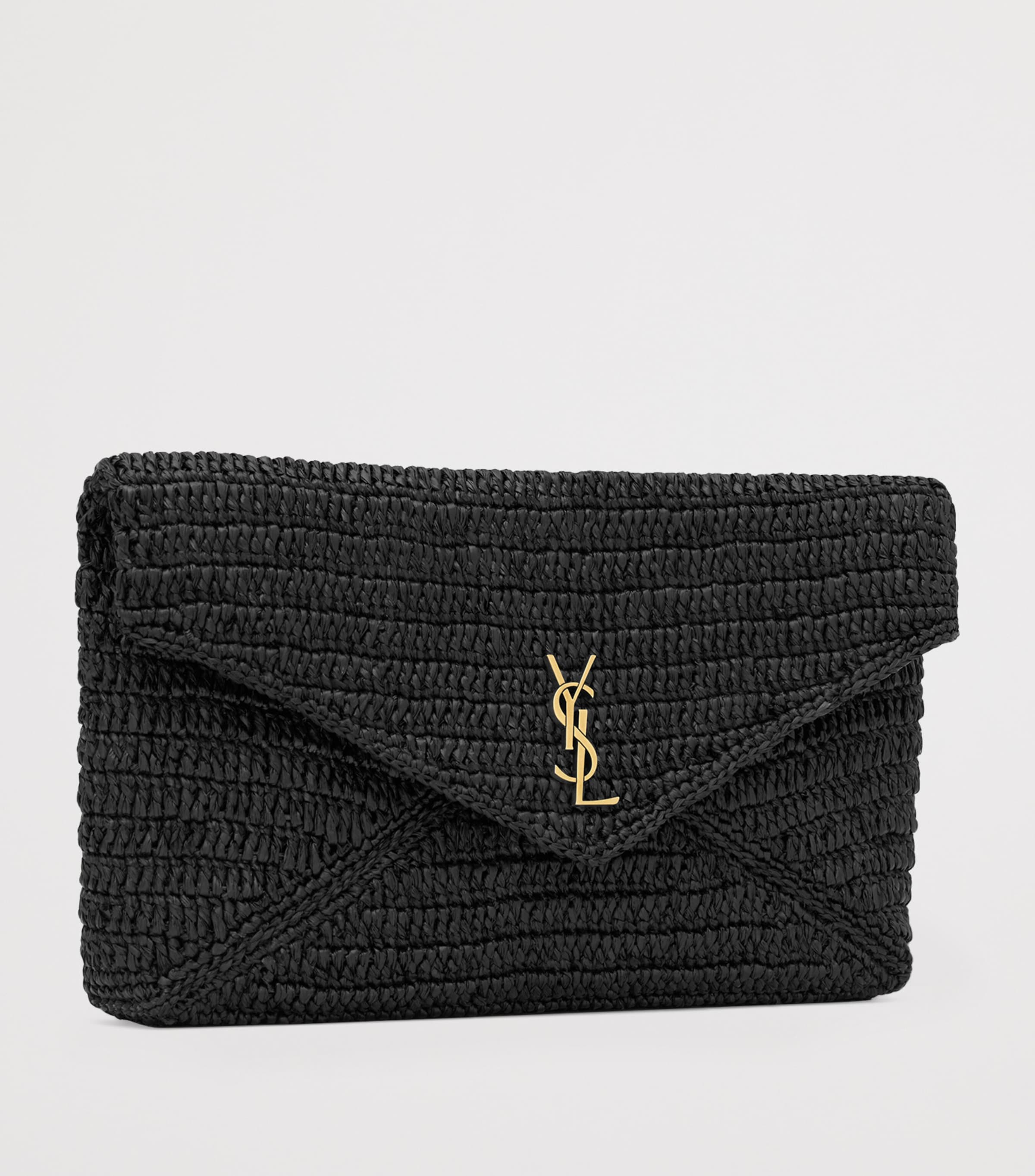Saint Laurent Raffia Cassandre Envelope Pouch Image 5