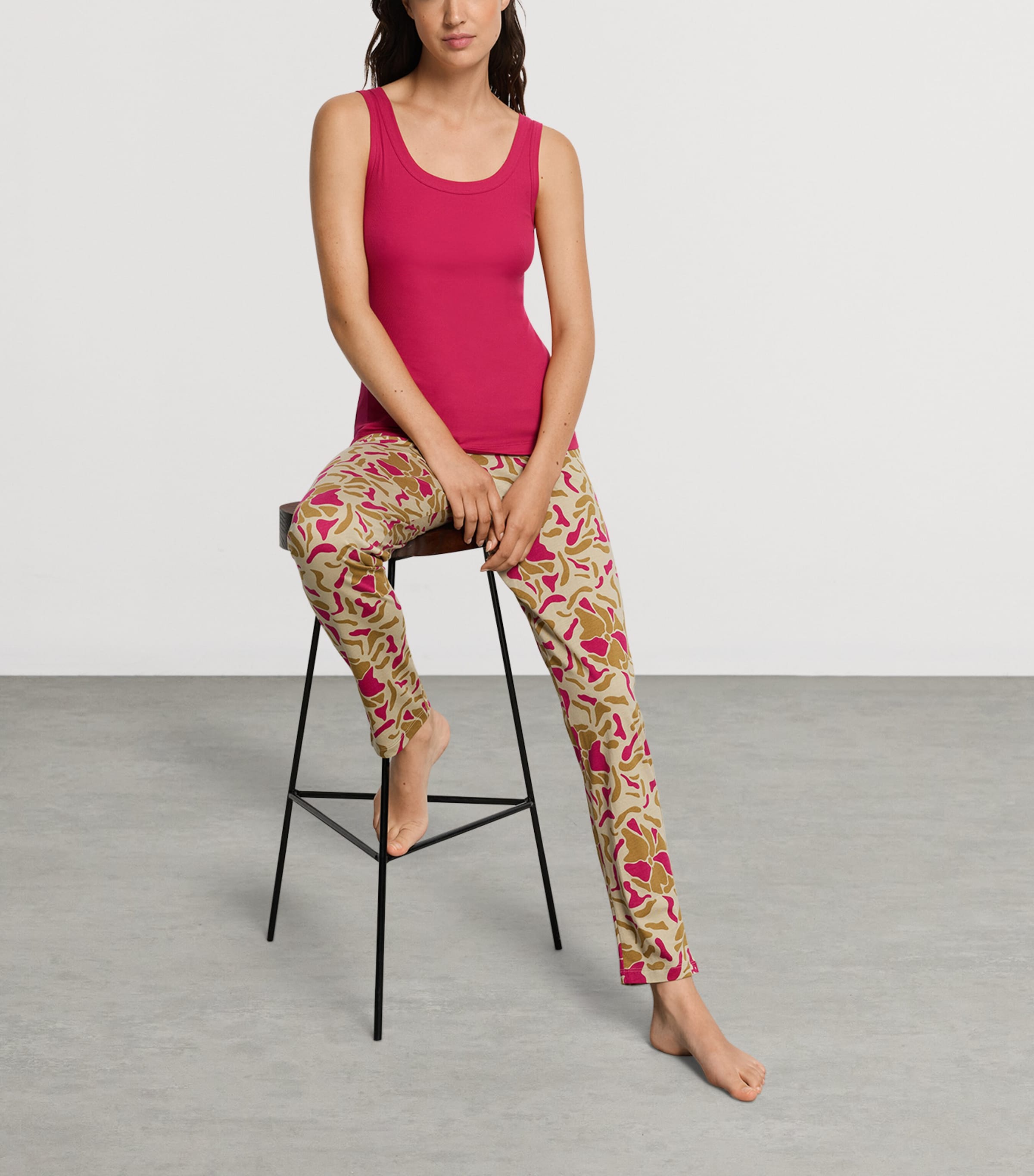 Cotton-Blend Tank Top LIGHT SANGRIA Image 4