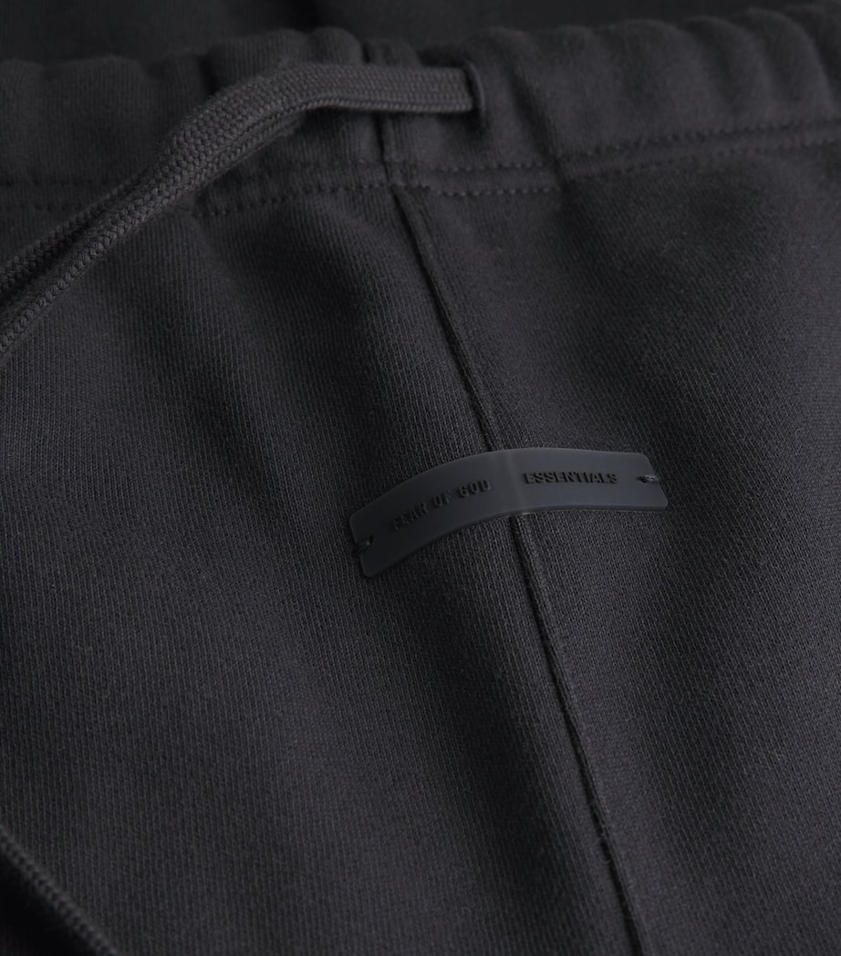 Cotton-Blend Logo Sweatpants JET BLACK Image 5