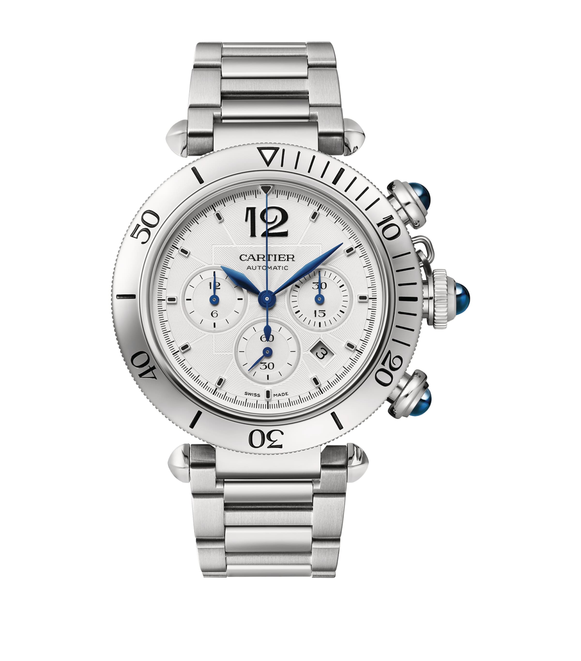 Cartier Stainless Steel Pasha de Cartier Watch 41mm Steel Image 1