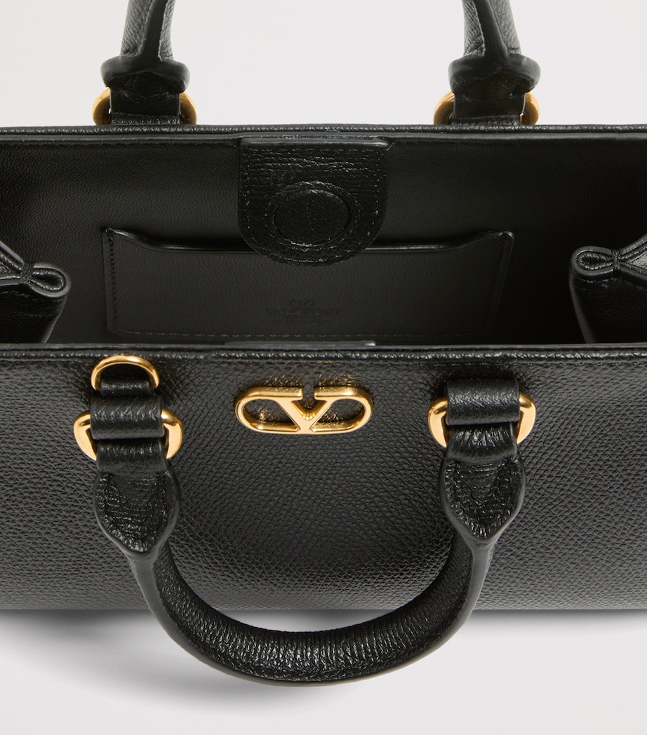 Valentino Garavani Mini Leather VLogo Signature Top-Handle Bag Image 5
