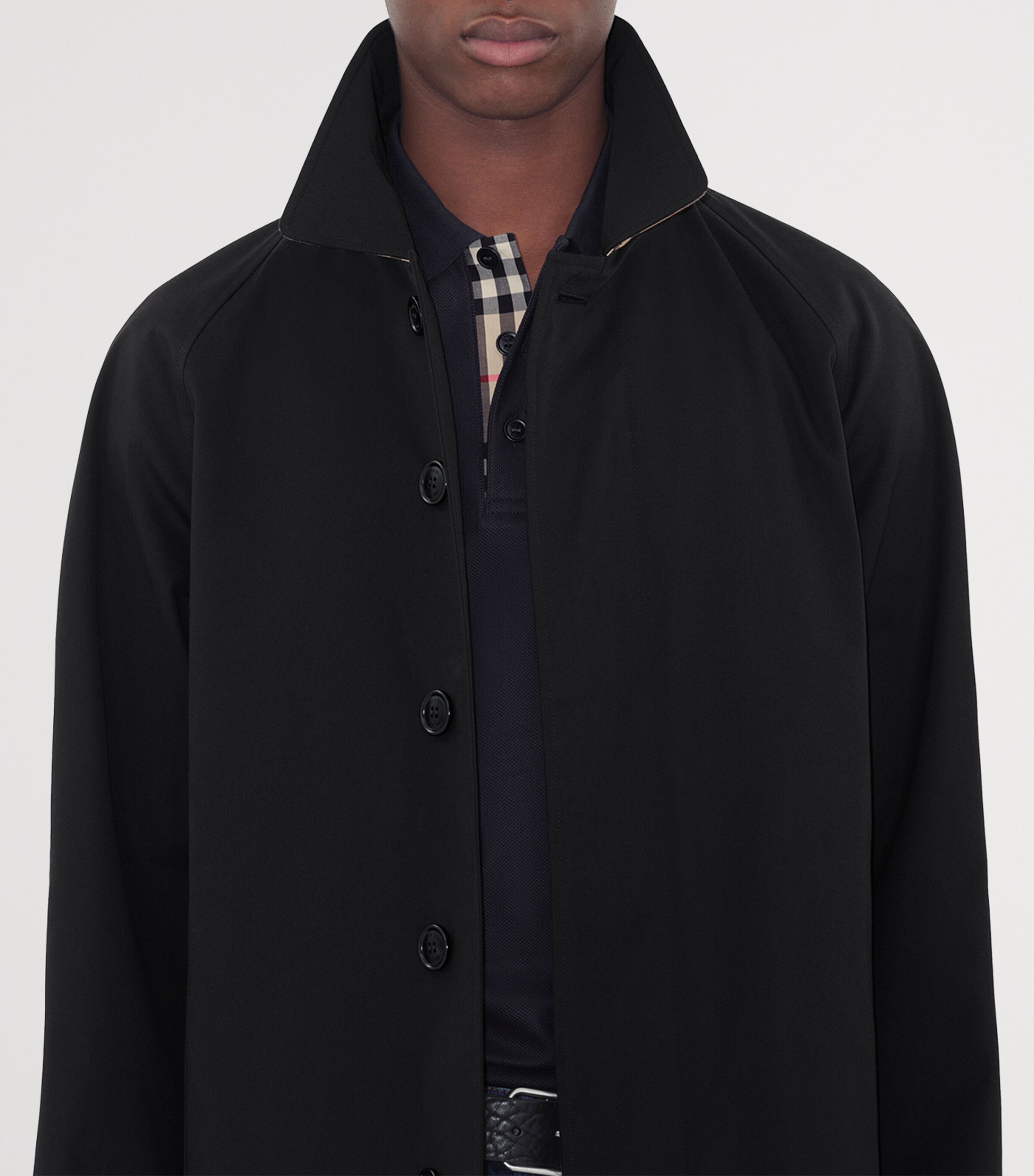 Mid-Length Camden Heritage Car Coat BLACK Image 5